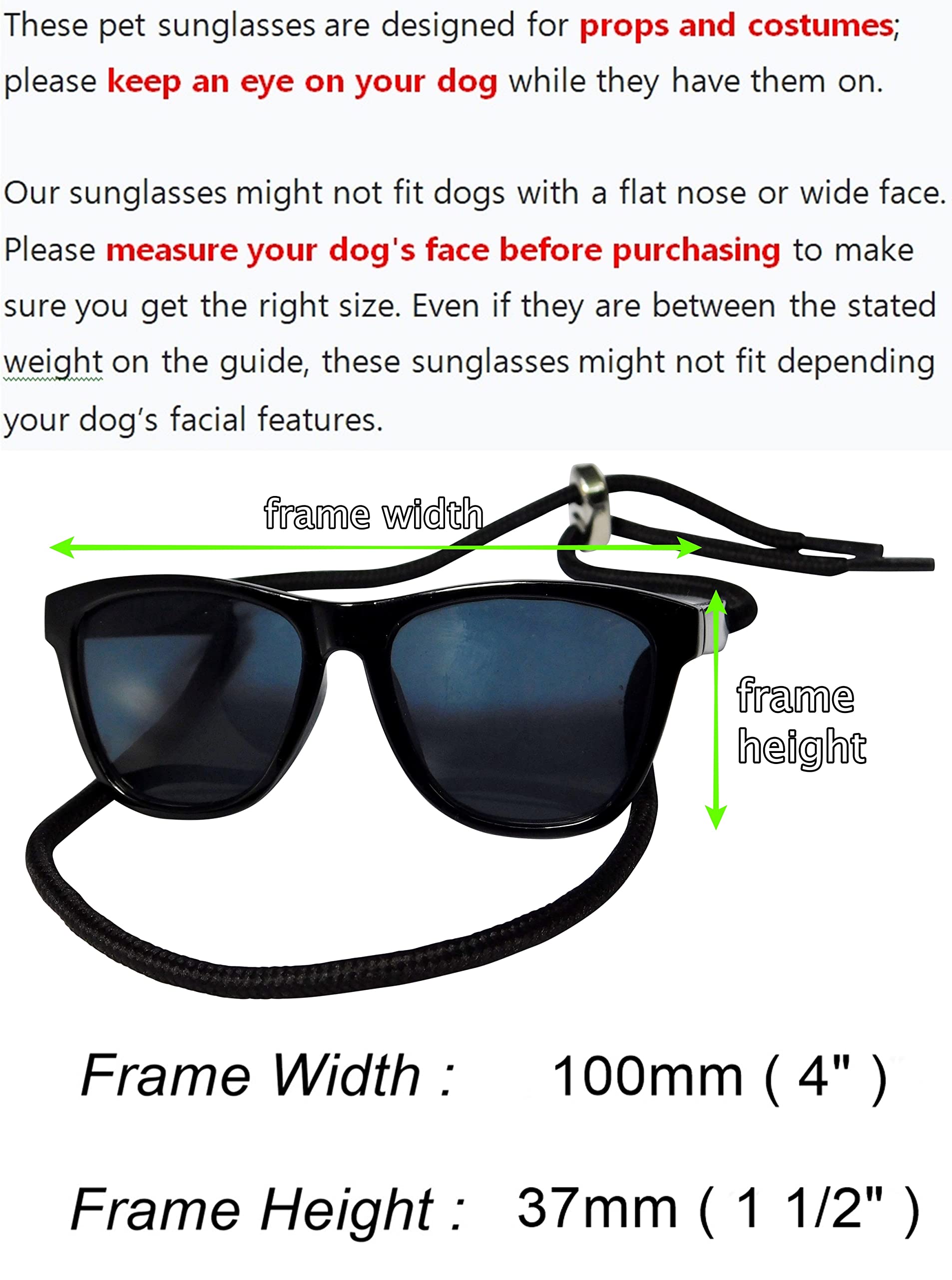 G014 Dog Cat Pet 80S Sunglasses Goggles For Small Breeds Up To 15Lbs (2-Pack Black+ Black-Rainbow Mirror)