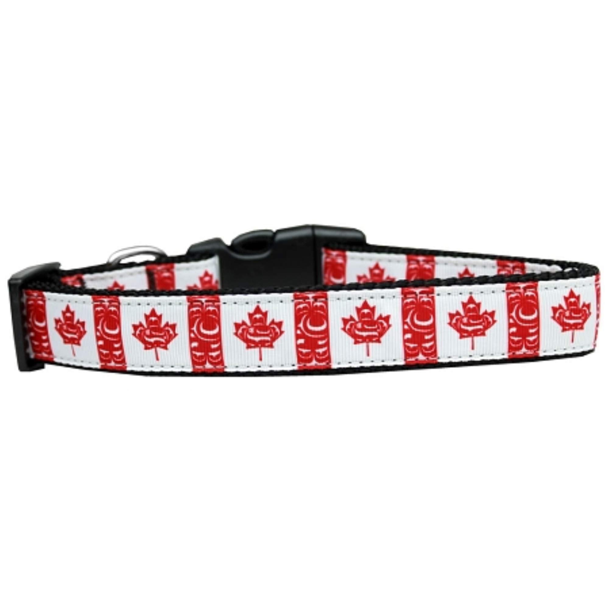 Pet Dog & Cat Nylon Collar or Leash, &quot;Canadian Flag In Swirls&quot; Cat Collar