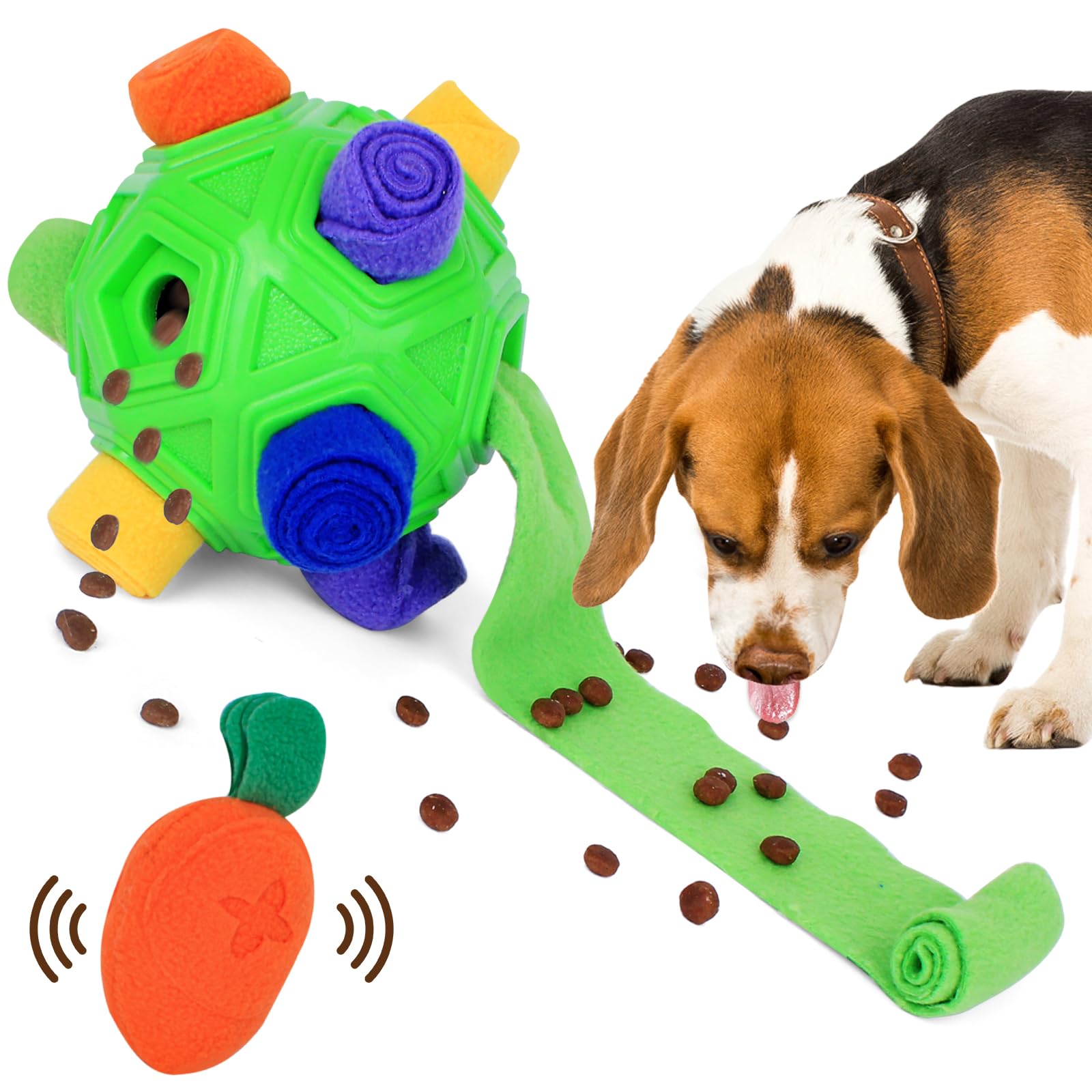 TWOPER Dog Toys Interactive Snuffle Ball and Puzzle Toy for Any Size Dogs, Encourages Natural Foraging Skills, Slow Feeding Dog 