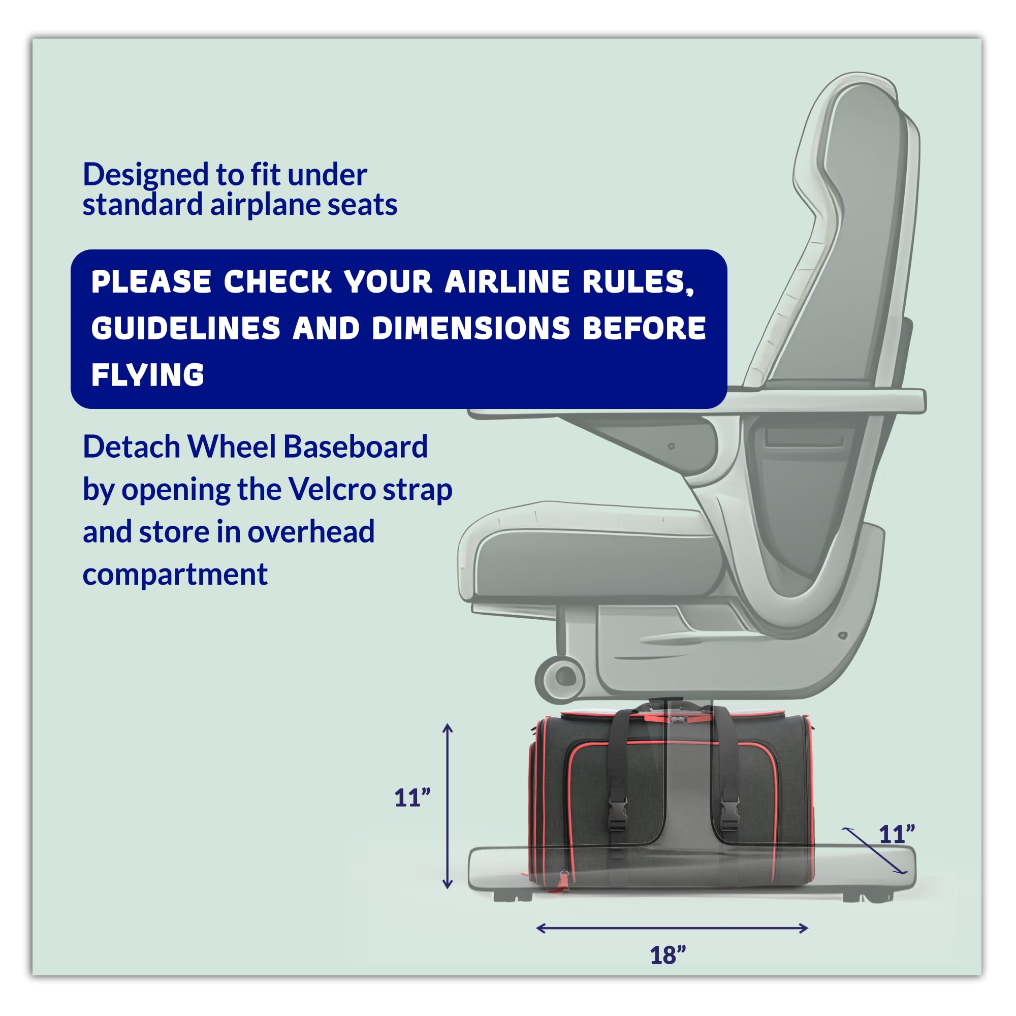 Katziela Rolling Rover Airline Compliant Expandable Premium Pet Carrier 6-Wheeled Baseboard Telescopic Handle Two-Sided Expandab