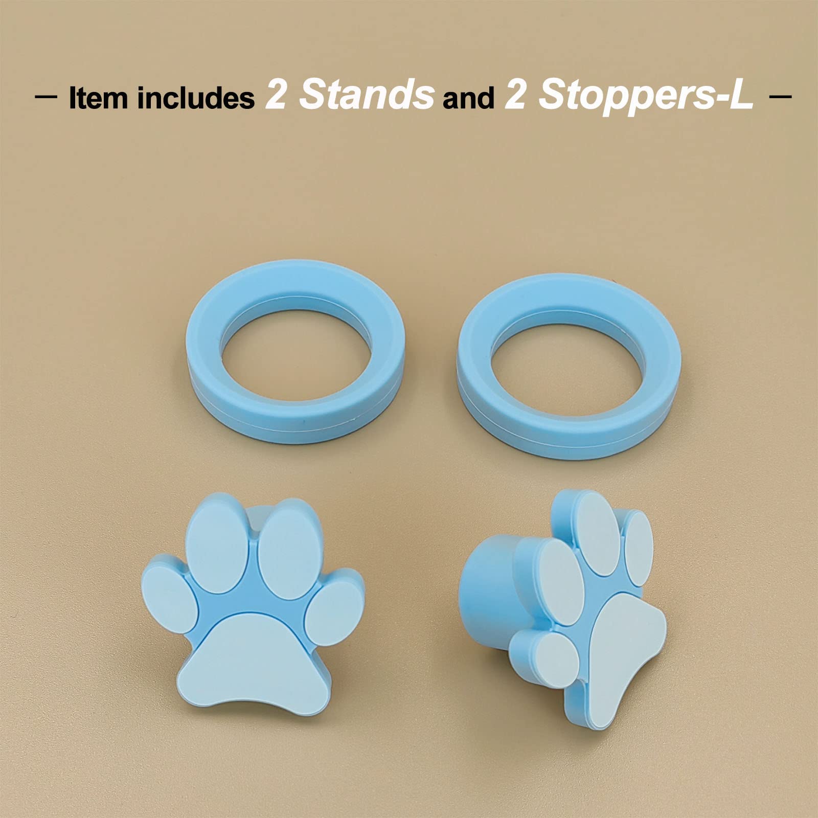 HOMDSG Silicone Plug and Stand for Dog Treat Toy (Size: L & XL), Includes Paw Stopper and Round Holder Only, 2 Pack
