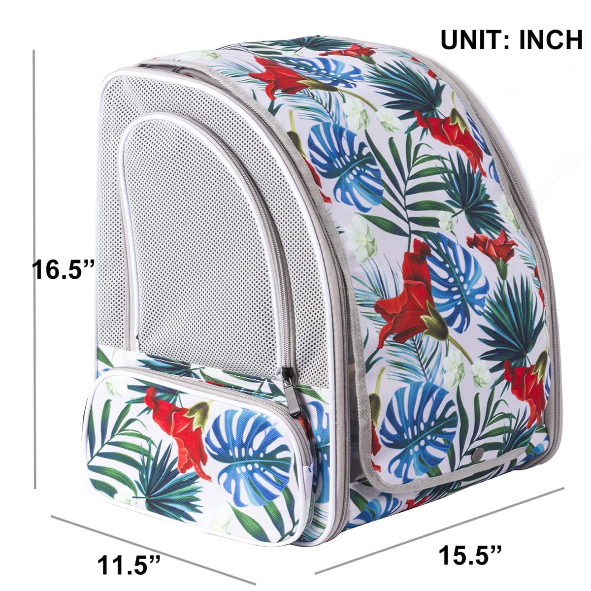 Bird Carrier Backpack With Wooden Stand Perch, Bird Travel Carrier Backpack (Multi-Colored, Bird Backpack)