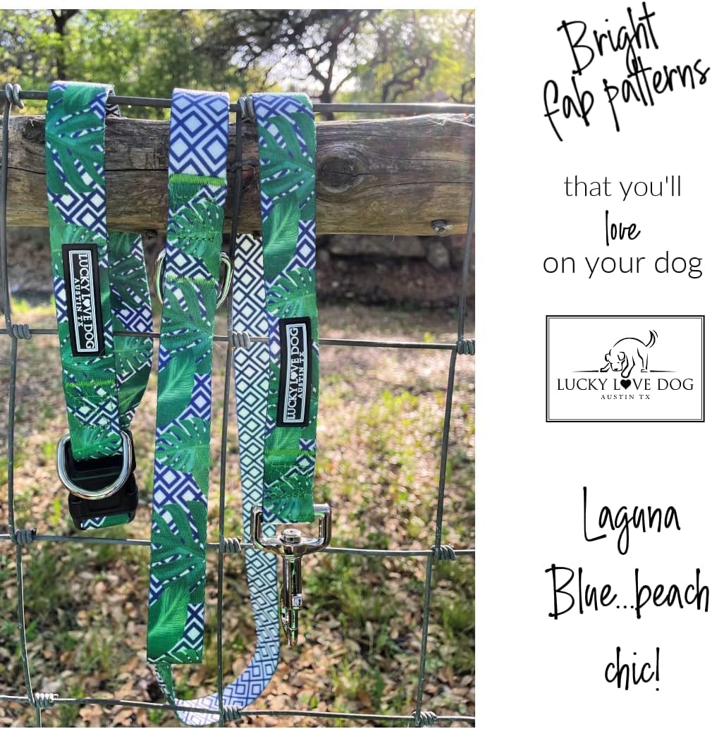 Lucky Love Dog Martingale Collar And Leash Set, Premium No Slip Martingale Collar For Medium Boy Dogs, Great For Whippets, Greyh