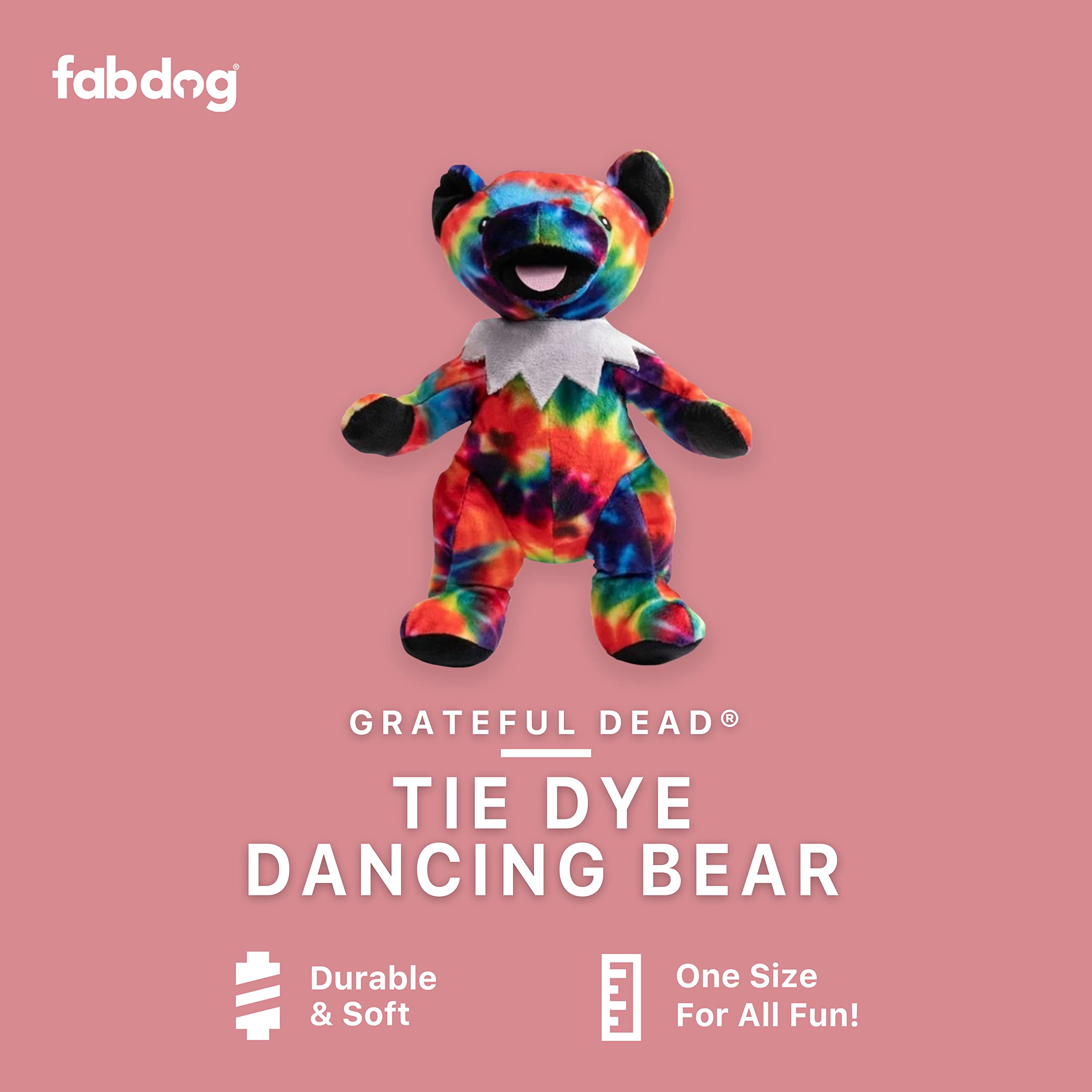 Fabdog Dog Grateful Dead Tie Dye Dancing Bear Small