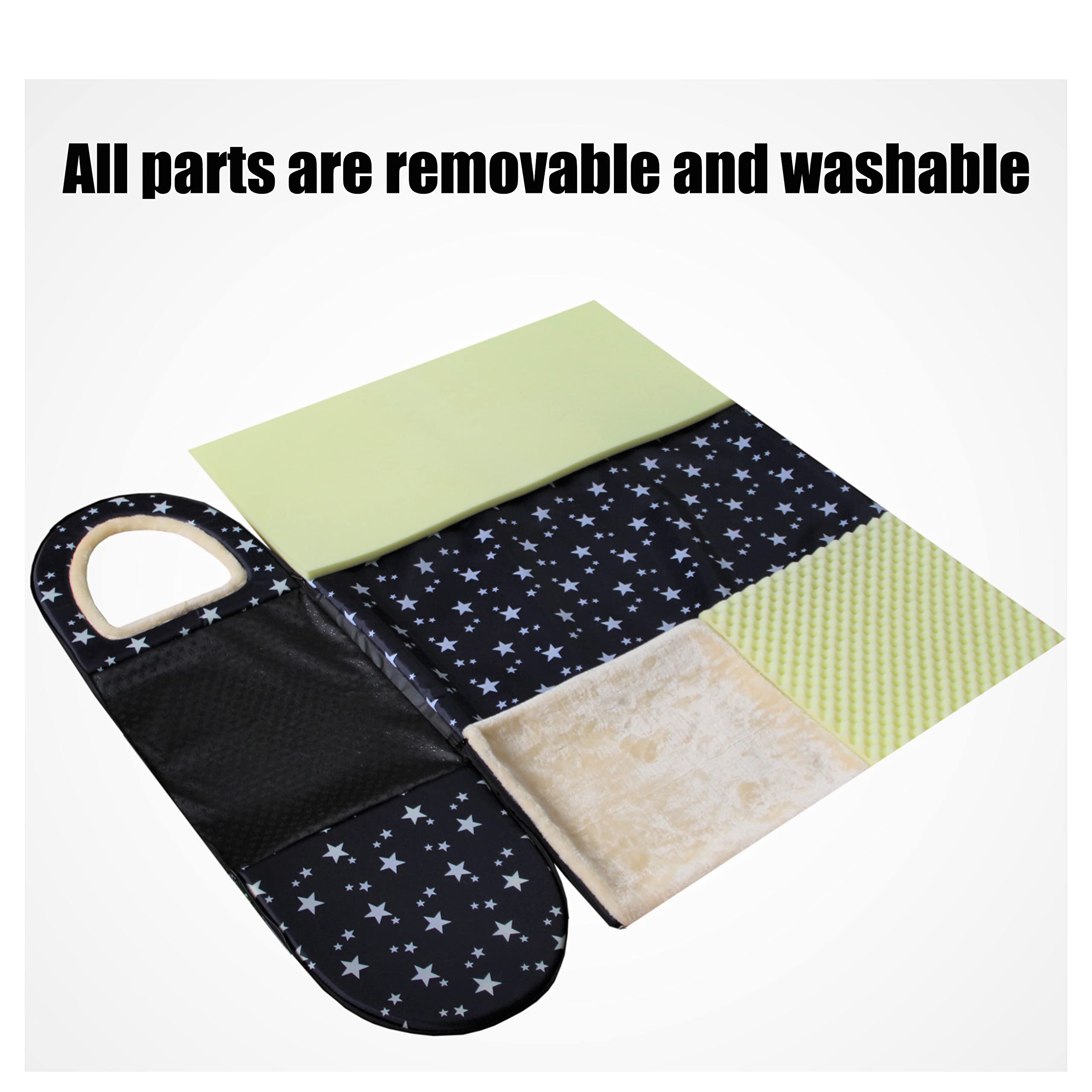 Dog Bed,2 Ways to Use,Indoor Pet House with Fluffy Mat,Removable and Washable Cover,Splash-Proof House and Non-Slip Bottom,for L