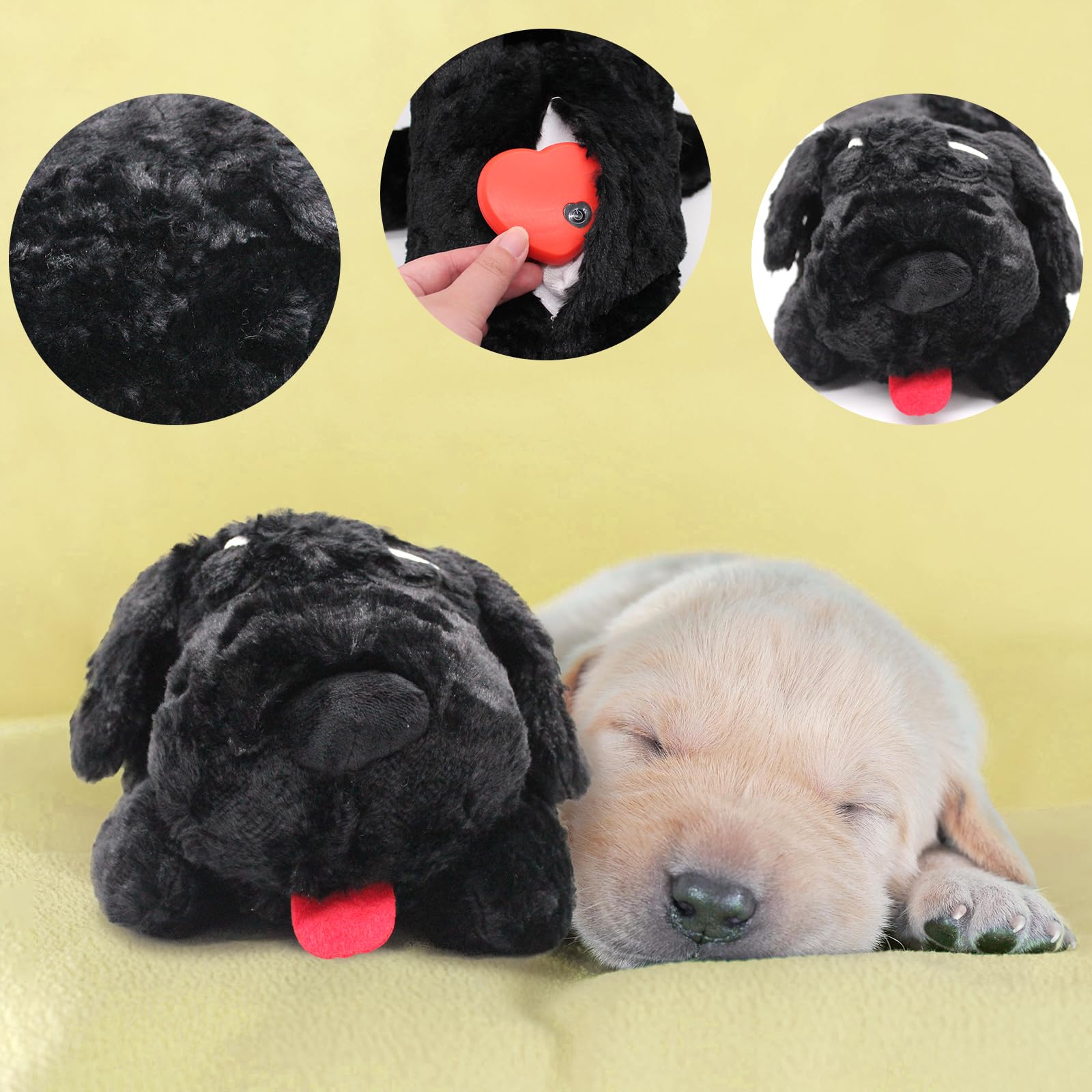 3T GROUP Heartbeat Puppy Toy for Dogs Heartbeat Toy for Puppy Sleep Aid,Puppy Essentials Stuffed Animal Toy Anxiety Relief,Puppy