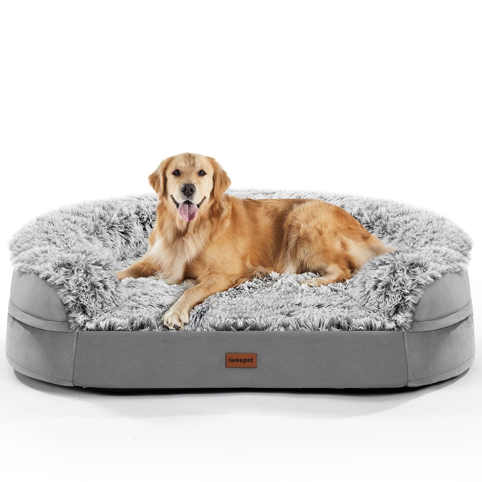 3.7 Inch Thickened Orthopedic Dog Beds For Extra Large Dogs, Supportive Dog Sofa Bed With 28D Egg-Crate Foam, Removable Washable