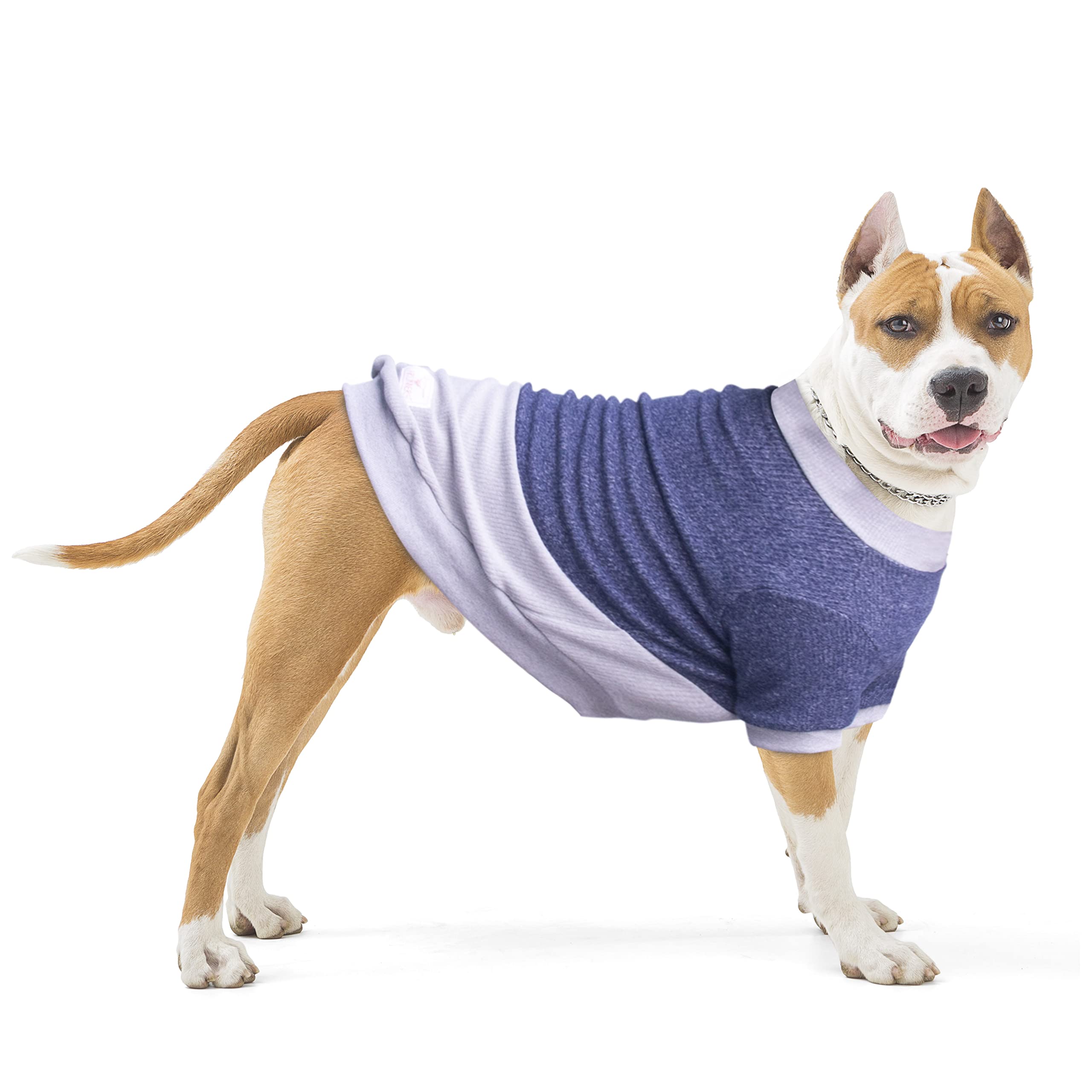 Arunners Extra Large Dog Sweaters Warm Clothes Pullover Sweatshirts For Labrador Rottweiler Great Dane, Blue Grey, 4X-Large