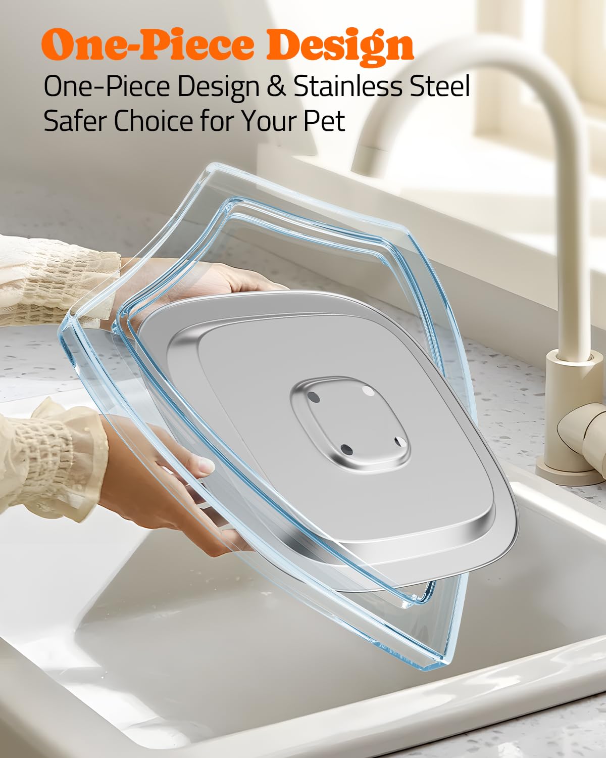 Dog Water Bowl No Spill, 4L Stainless Steel Slow Water Bowl For Dogs With Non-Slip Base, Spill Proof For Medium Large Messy Drin