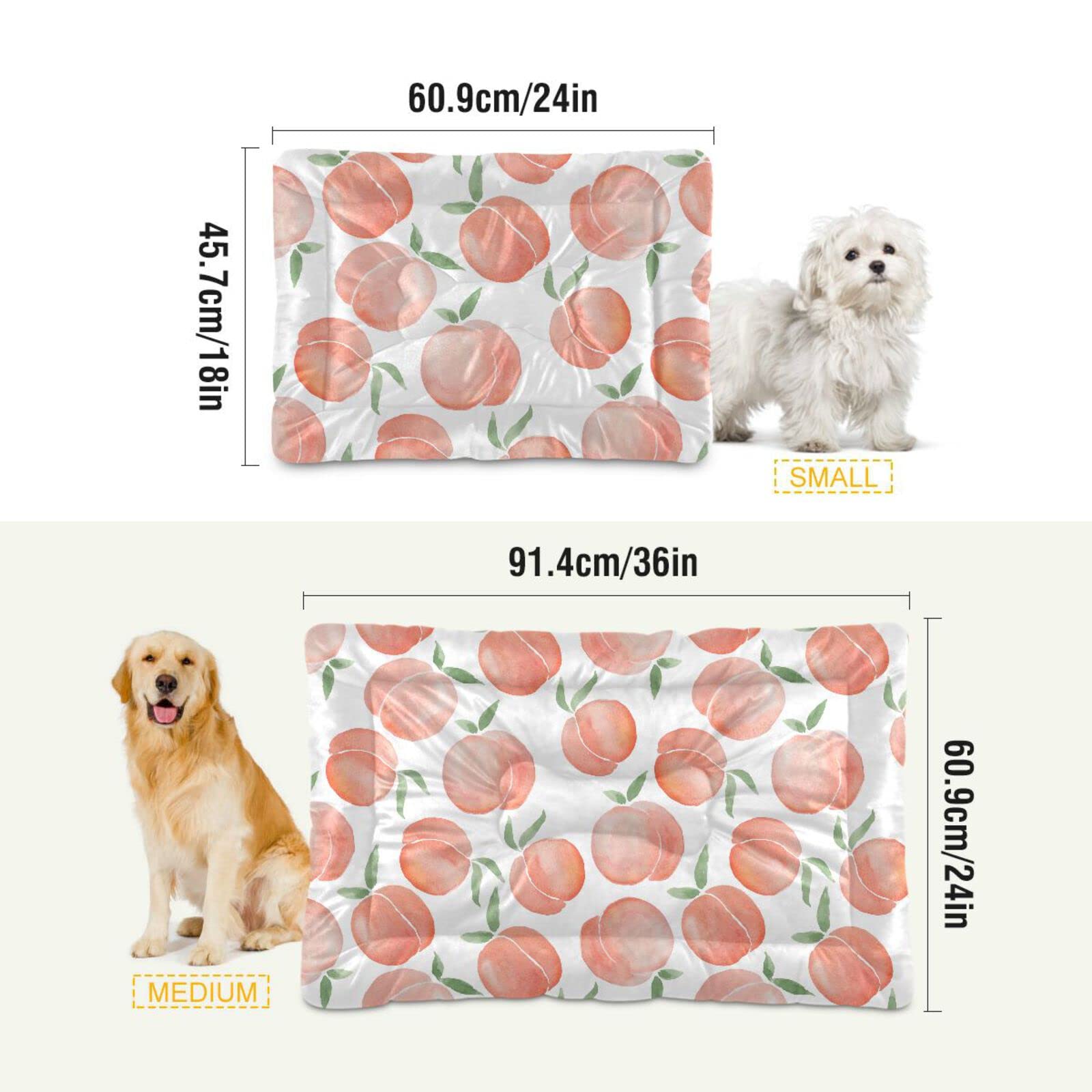 Emelivor Washable Dog Cat Bed - Anti-Slip Polyester Mat, 24x18in, for Small to Large Pets, Color 005