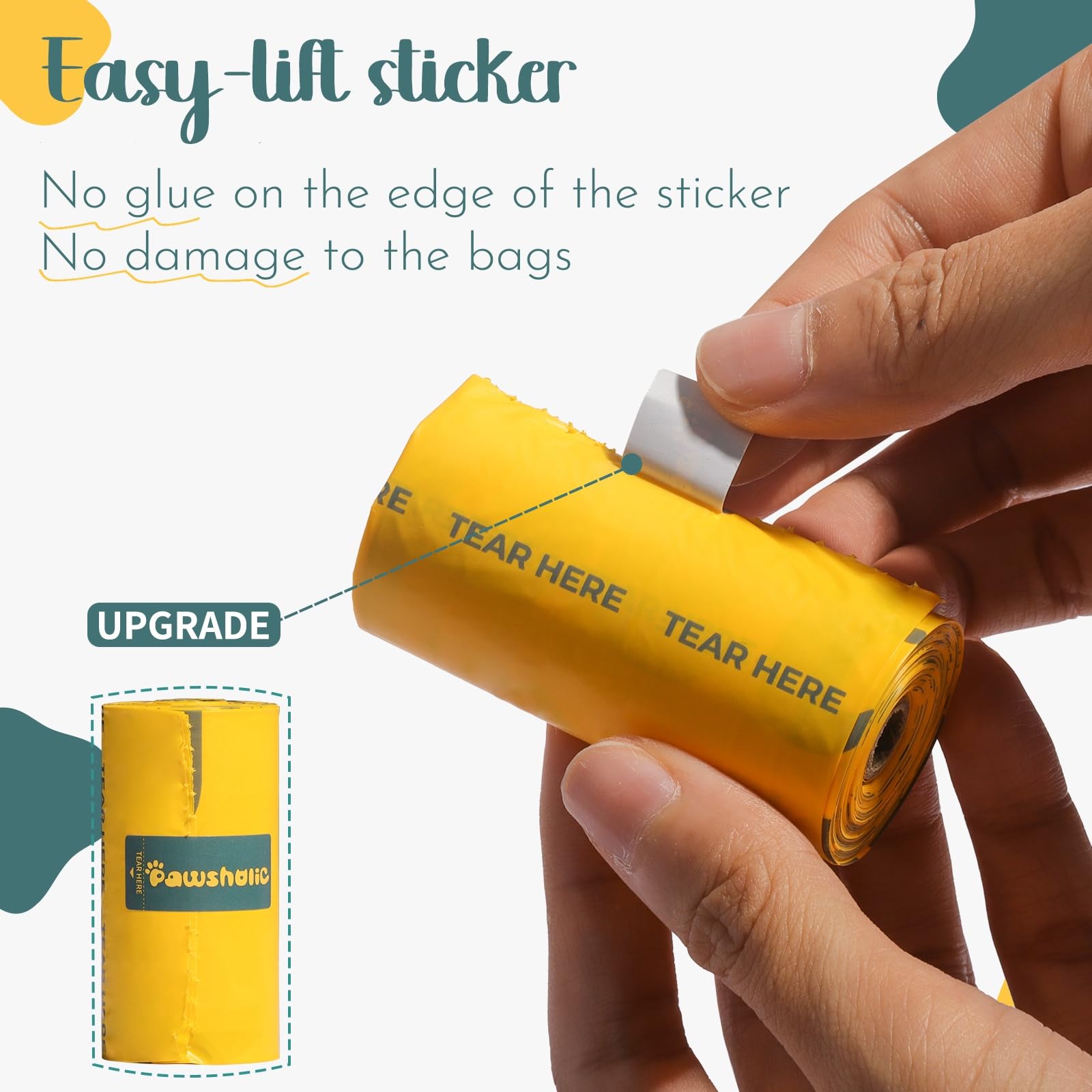 Dog Poop Bags Rolls Cornstarch Based Thickened&Leak Proof Dog Waste Bags -120 Count 8 Rolls - Doggie Poop Bag For Puppy And Big