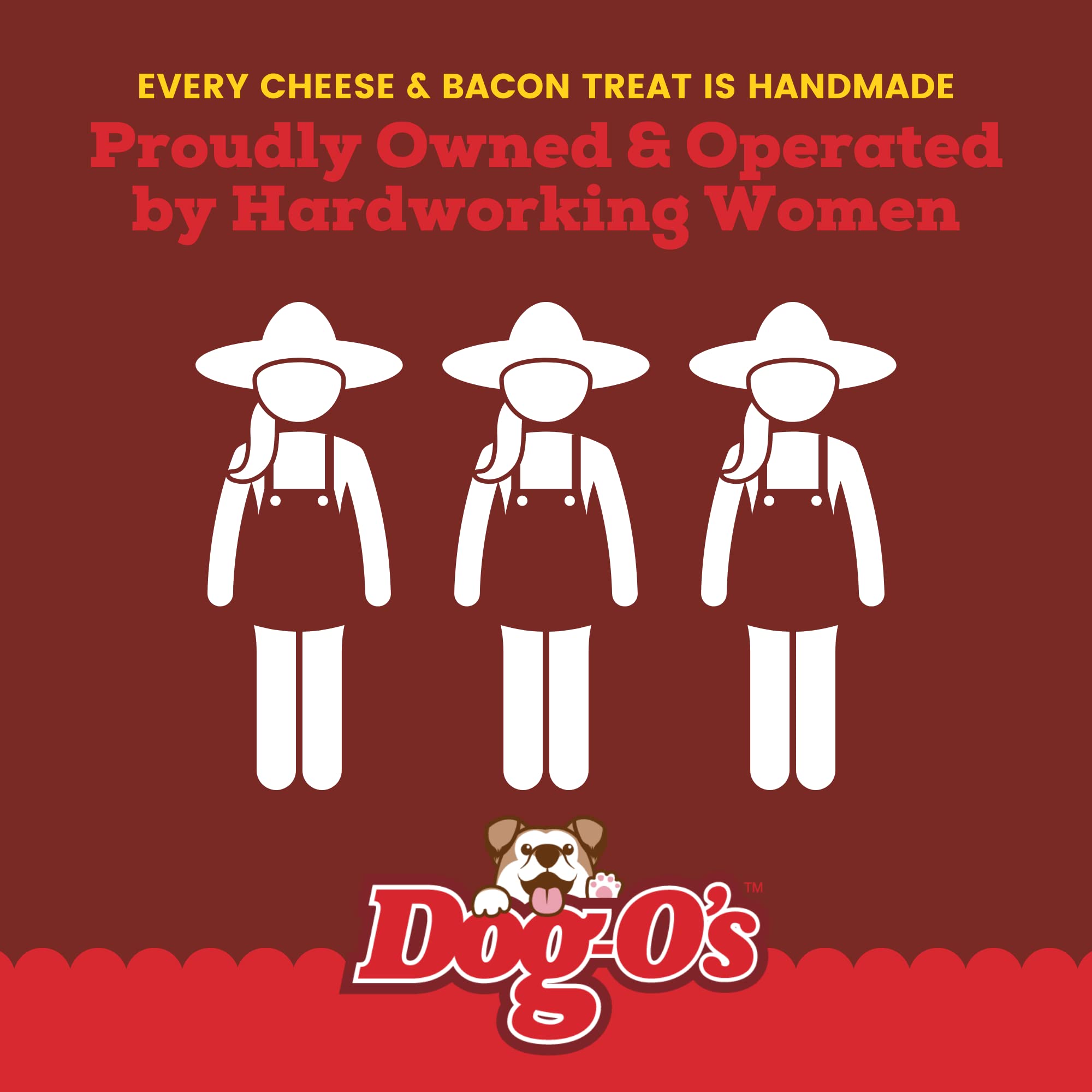 DOG-OS CHEESY CHOMPERS, Bacon, All-Natural, Made in The USA, Grain Free, Gluten Free, Real Cheese Treats for Medium & Large Dog
