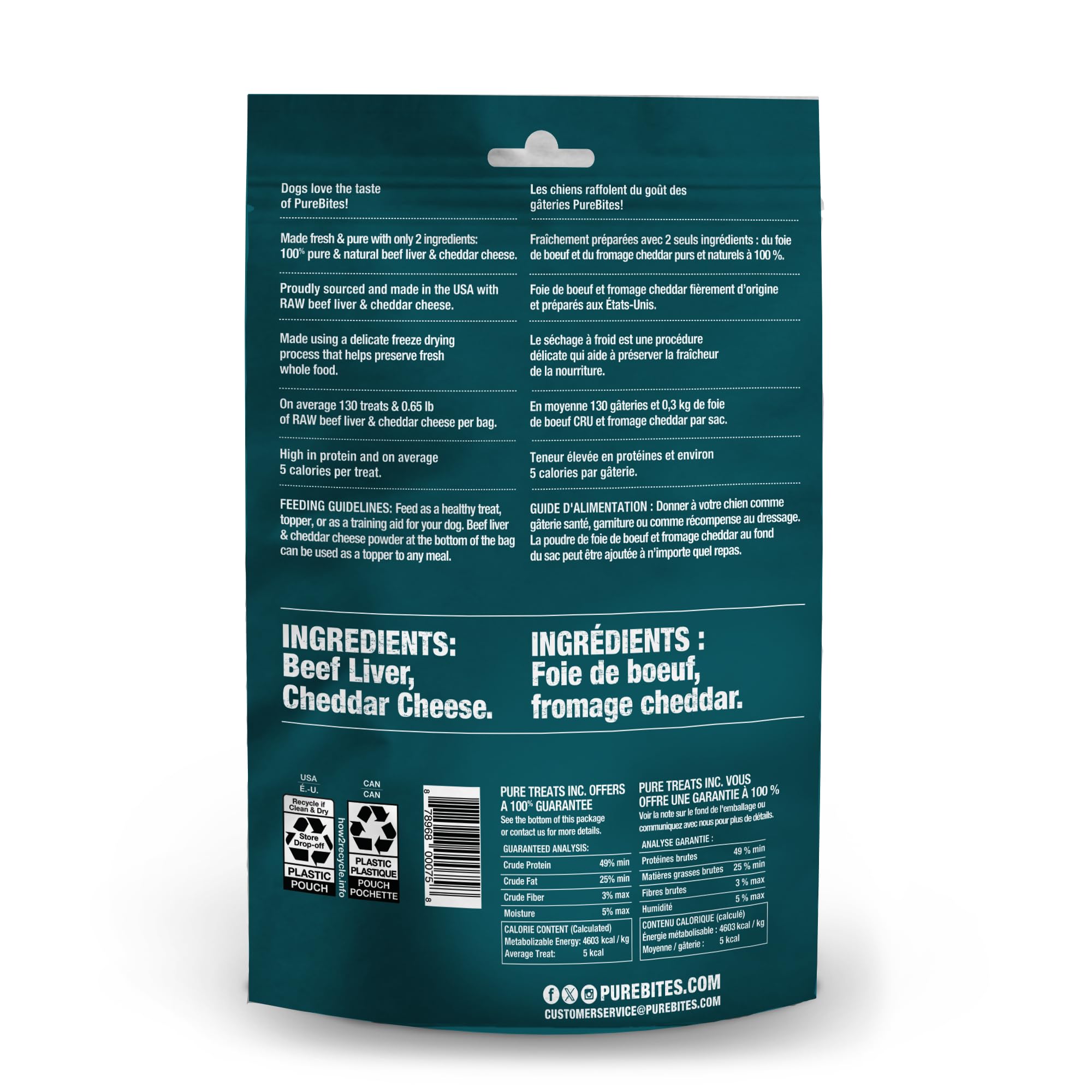 PureBites Beef & Cheese Freeze-Dried Treats For Dogs