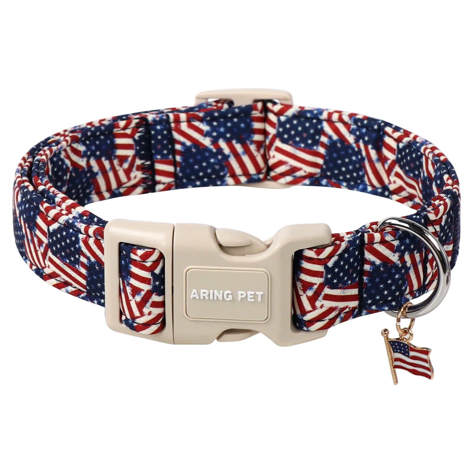 Aring Pet American Flag Dog Collar-Cute Patriotic Dog Collars, Adjustable 4Th Of July Pet Collars Puppy Collar With Quick Releas