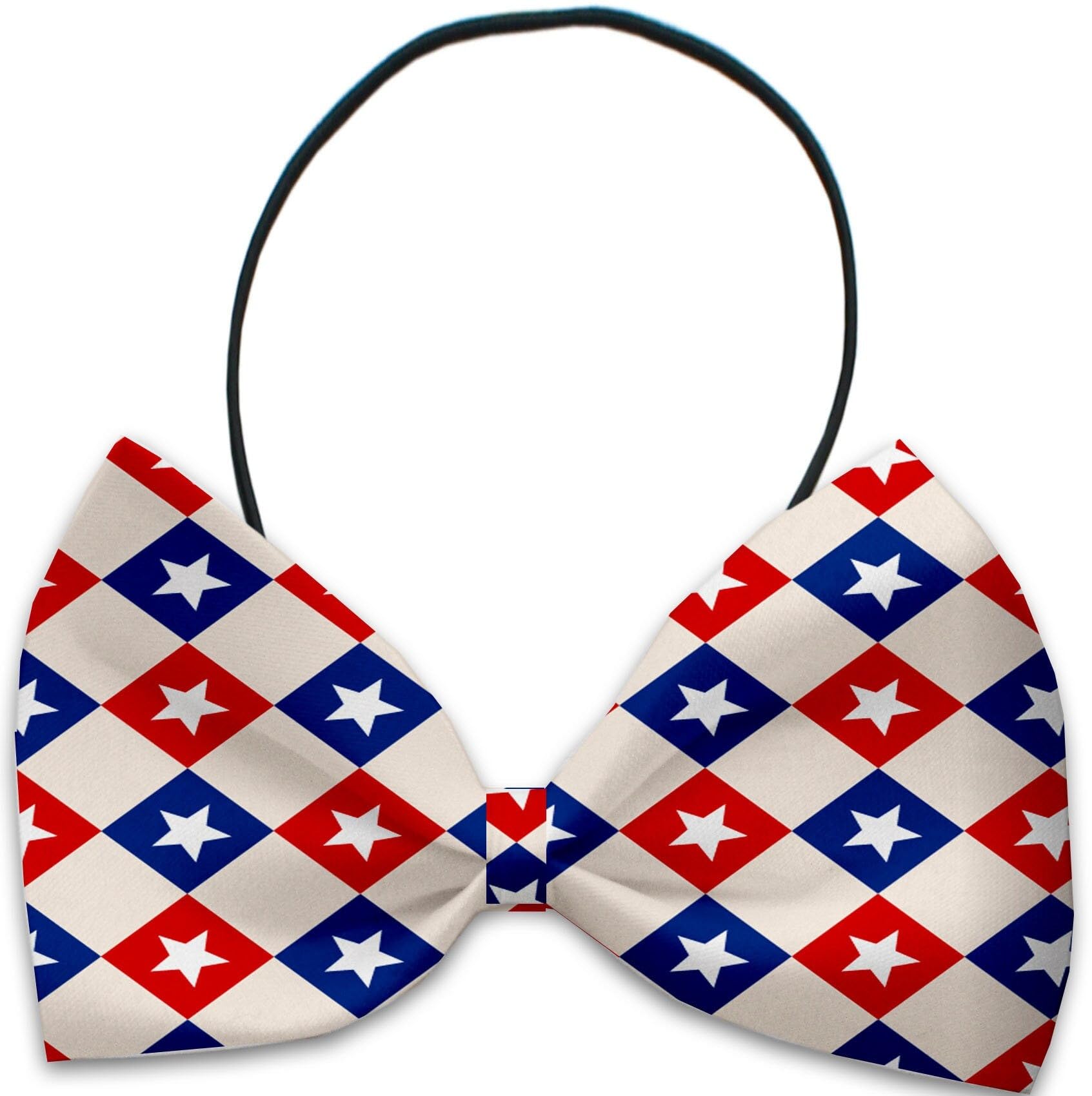 Pet, Dog & Cat Bow Ties, &quot;Patriotic Group&quot; *Available in 10 different print options!* Collar Strap Pat. Checkered Stars