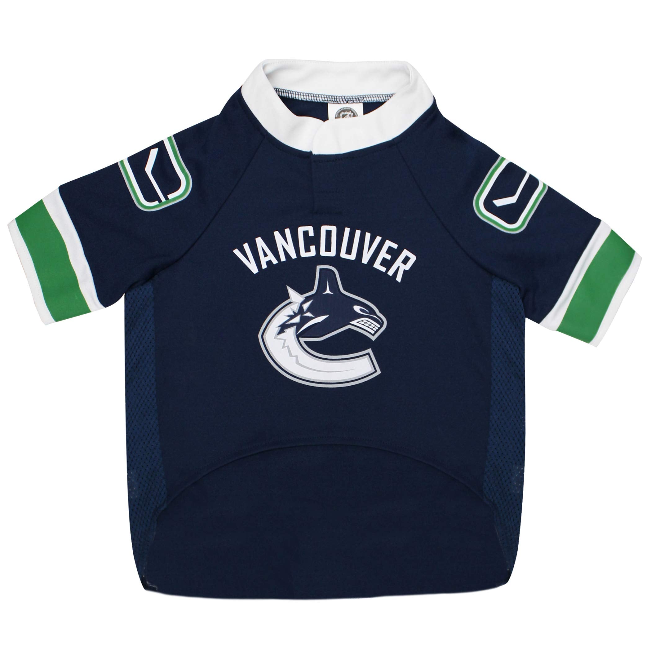 Nhl Vancouver Canucks Jersey For Dogs & Cats, Large. - Let Your Pet Be A Real Nhl Fan!