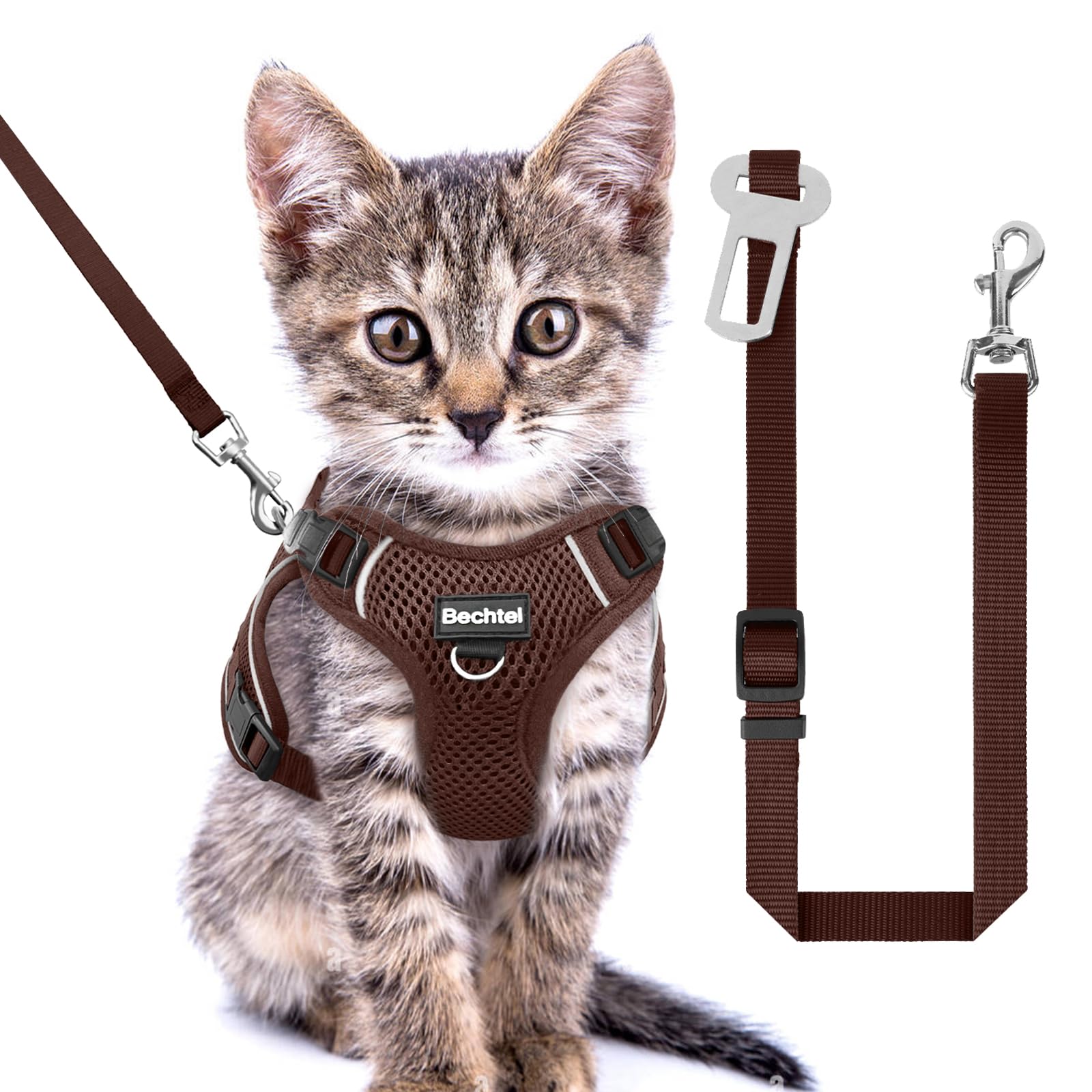 Kitten Harness And Leash Seat - Escape Proof Adjustable Cat Harness, Comfortable Soft Lightweight, Use Safe & Easy, Walking Trav