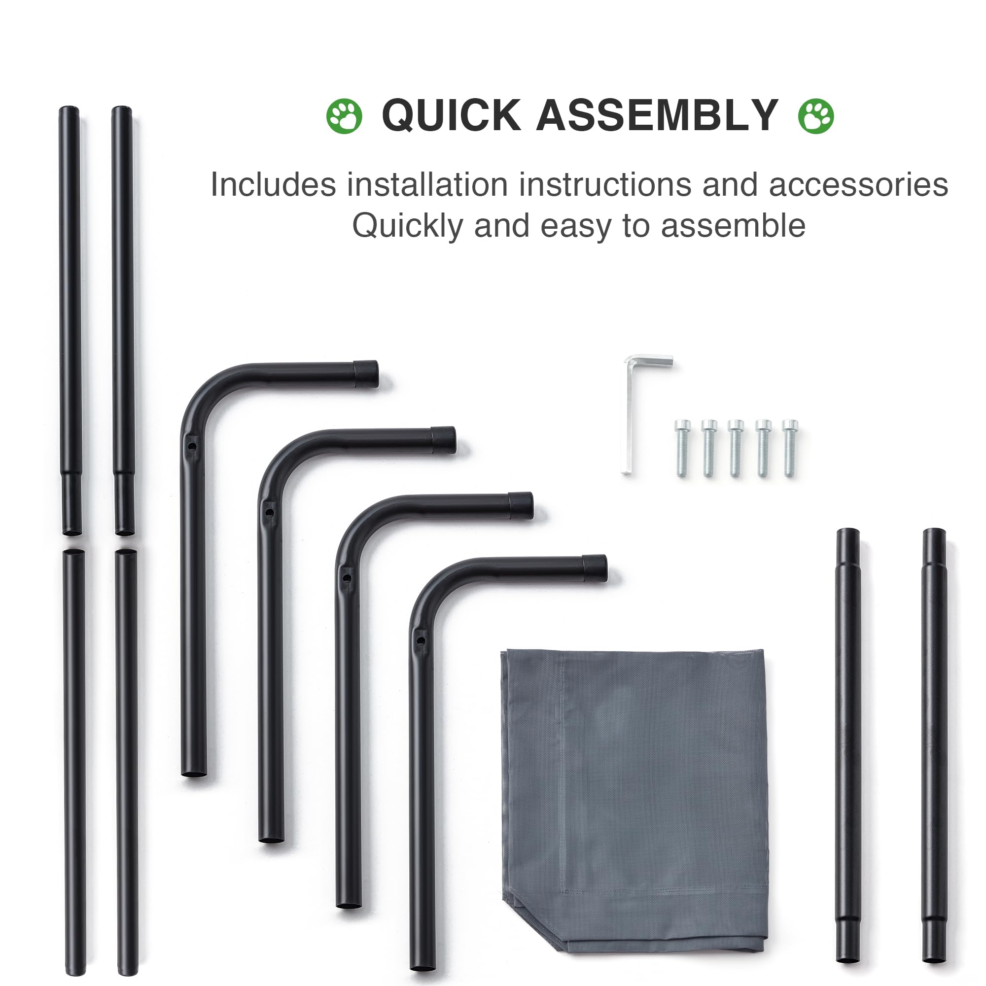 Love'S Cabin Elevated Cooling Dog Bed For Large Dogs, Portable Indoor & Outdoor Raised Pet Dog Cat Cot, Durable Summer Frame Wit