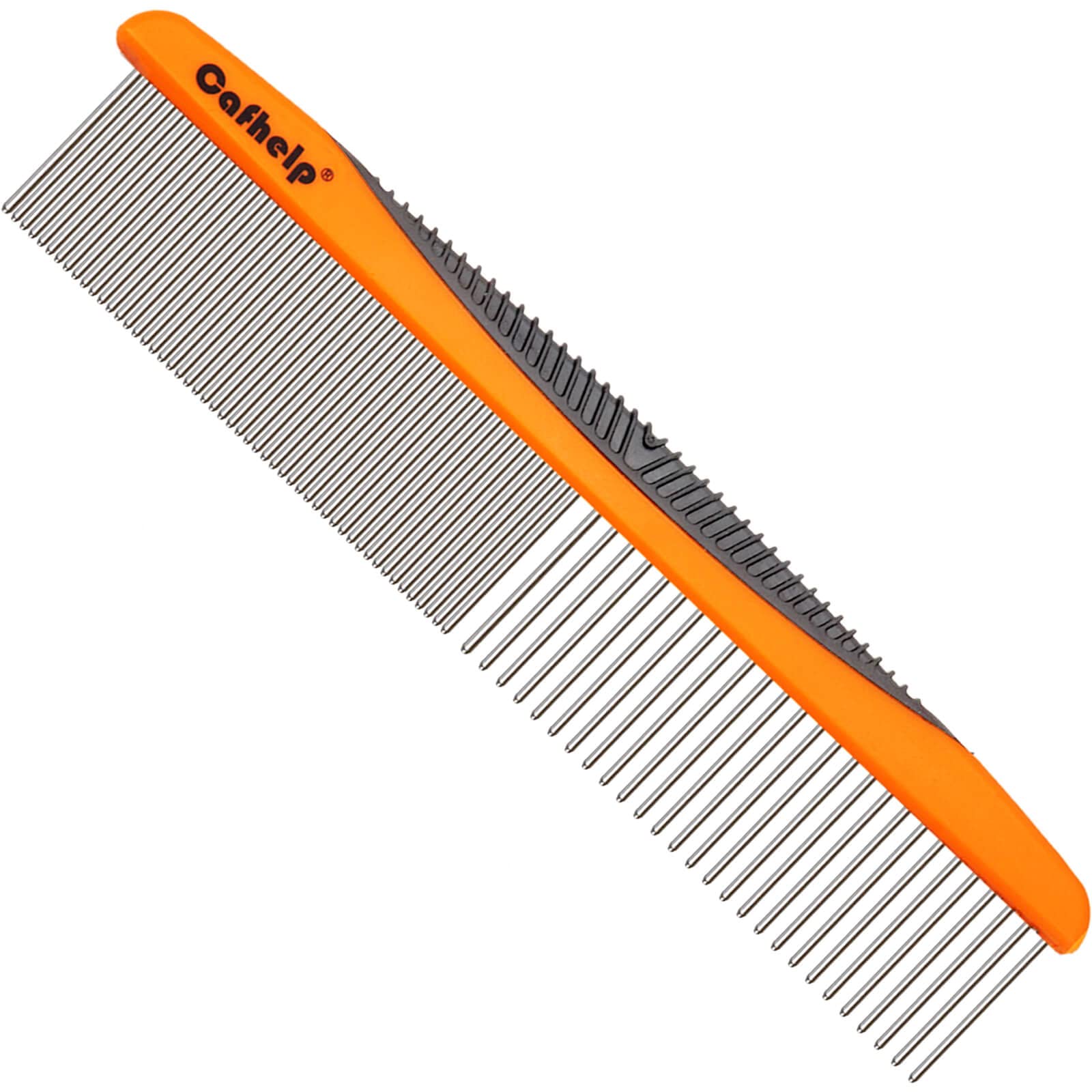 Cafhelp Metal Dog Comb, Cat Comb With Rounded And Smooth Ends Stainless Steel Teeth And Non-Slip Grip Handle, Professional Dog G