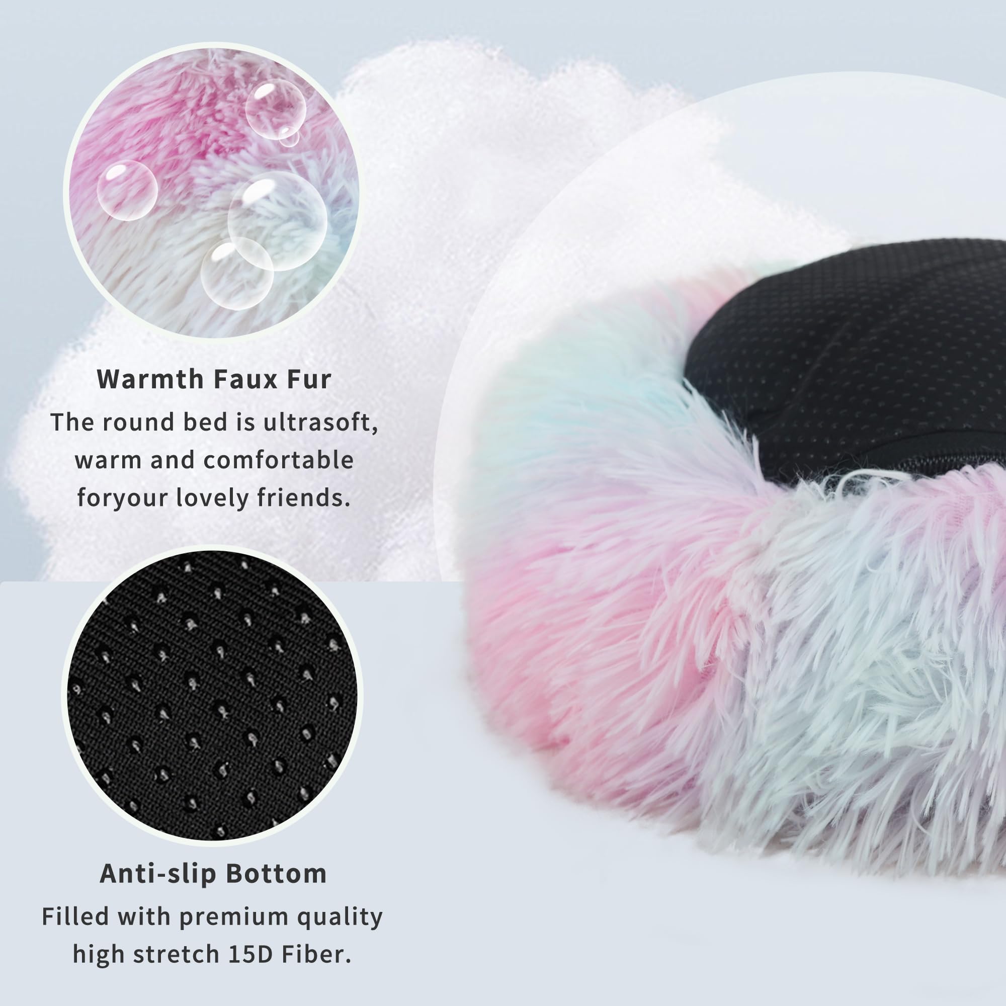 Nononfish Puppy Beds For Small Dogs Washable For Crate 23 Inches Self Warming Anti Anxiety