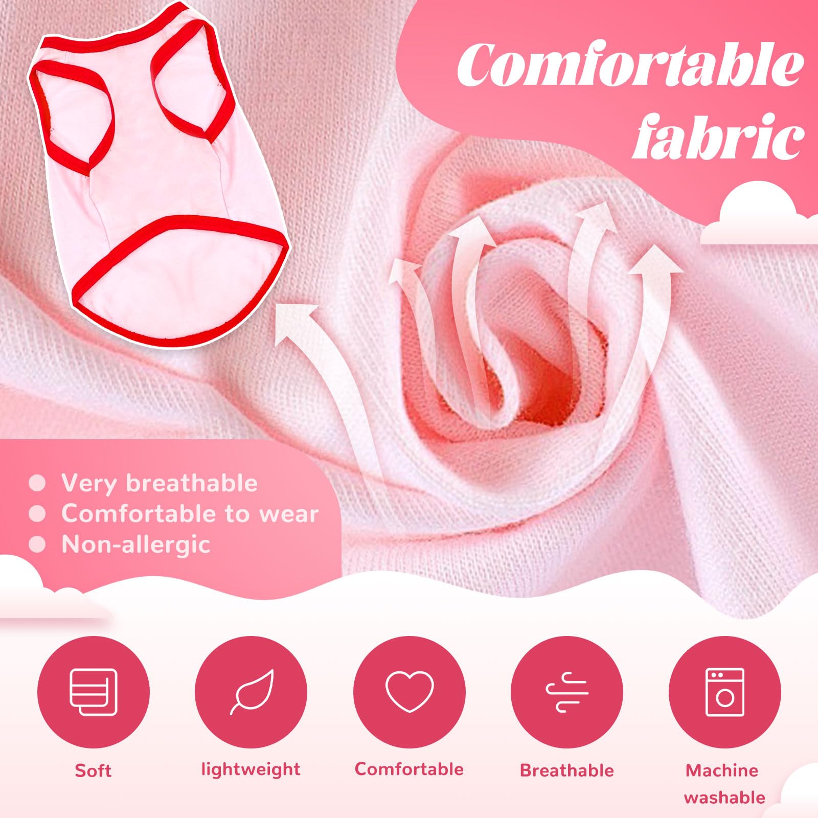 Axiijgl 4 Pack Dog Shirts For Small Dogs Lightweight Shirt Sleeveless Tshirt Small Dog Clothes Stretchy Puppy Cat Pet Clothes Fo