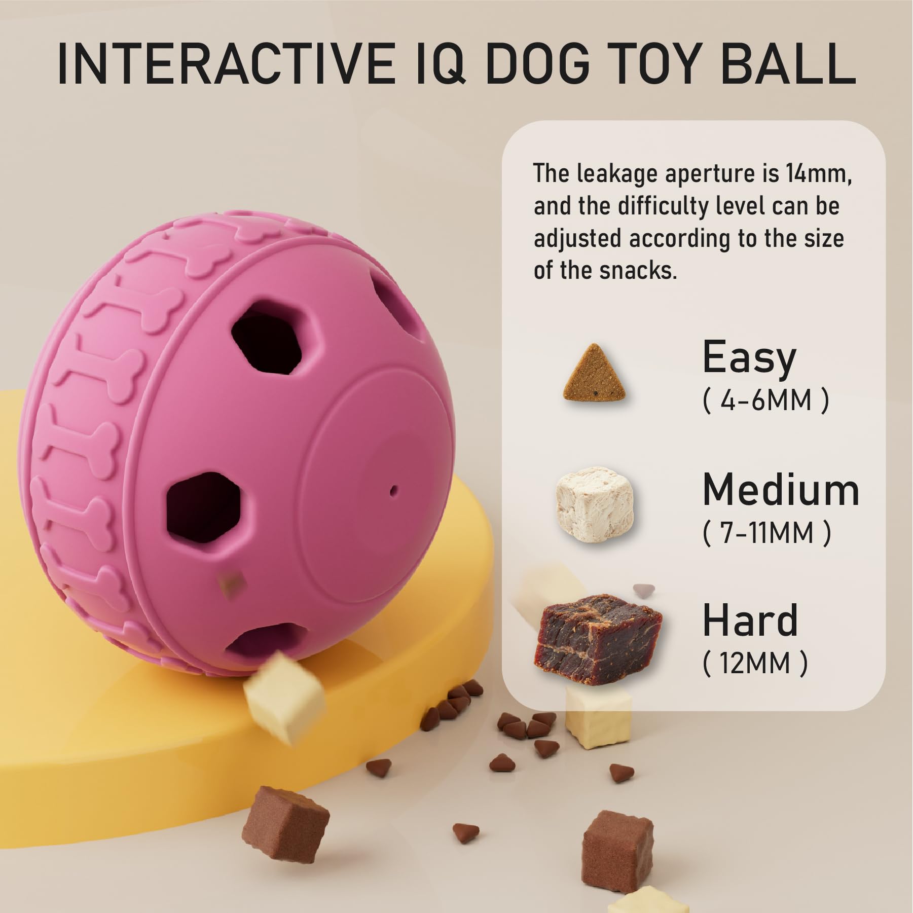 YOUAWE Frozen Treat Dispensing Dog Toys, Enrichment Licking & Puzzle Feeder, Sturdy Rubber Interactive Dog Toys, Dog Chew Toy fo