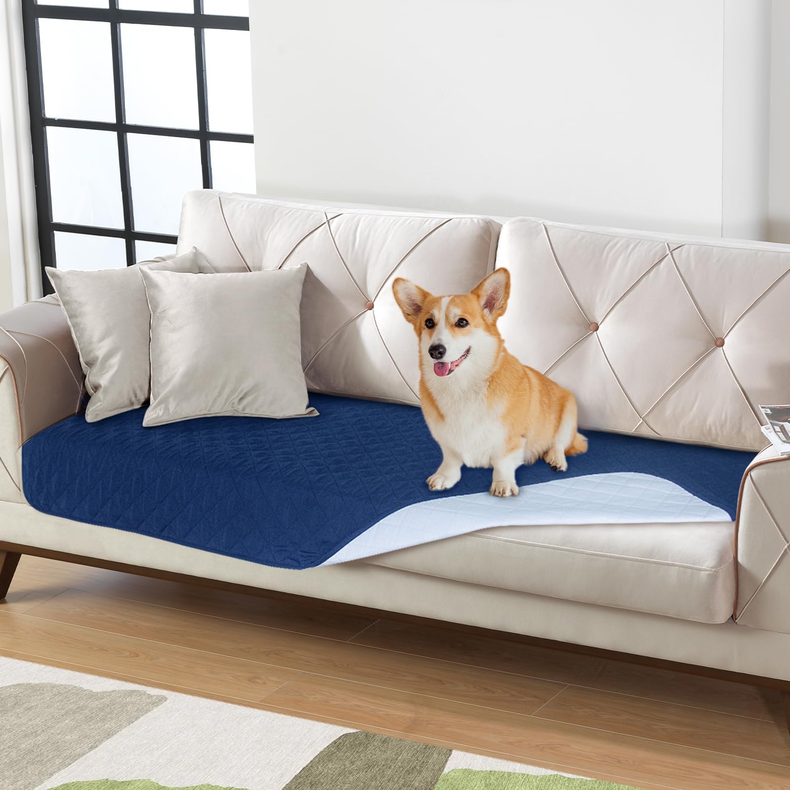 Waterproof Dog Couch Cover Pet Blanket, Dog Bed Cover Blanket For Couch With Anti-Slip Back For Furniture Bed Sofa, Washable Sof