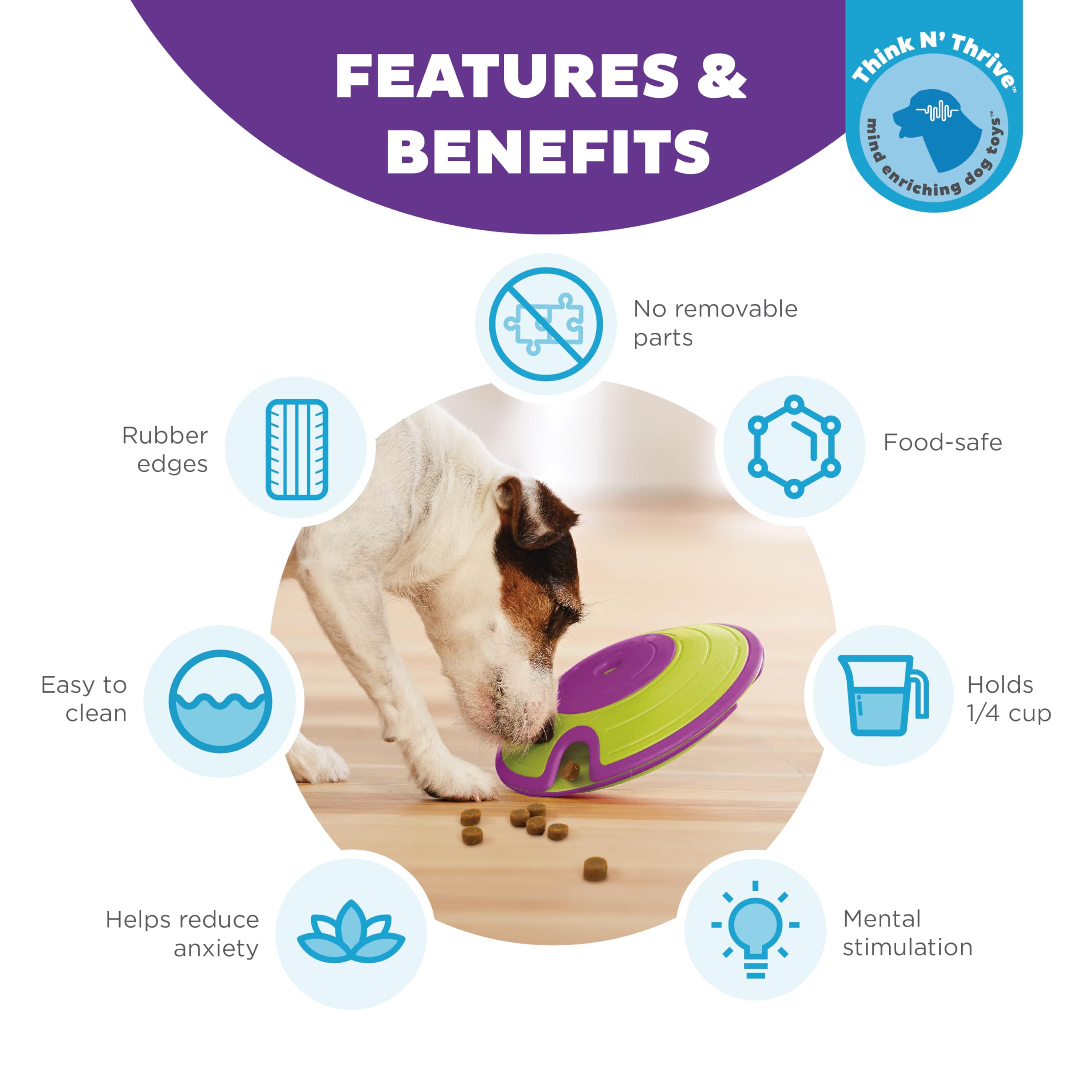 Outward Hound by Nina Ottosson Dog Treat Maze Dog Puzzle Enrichment Toy, Level 2 Intermediate, Green