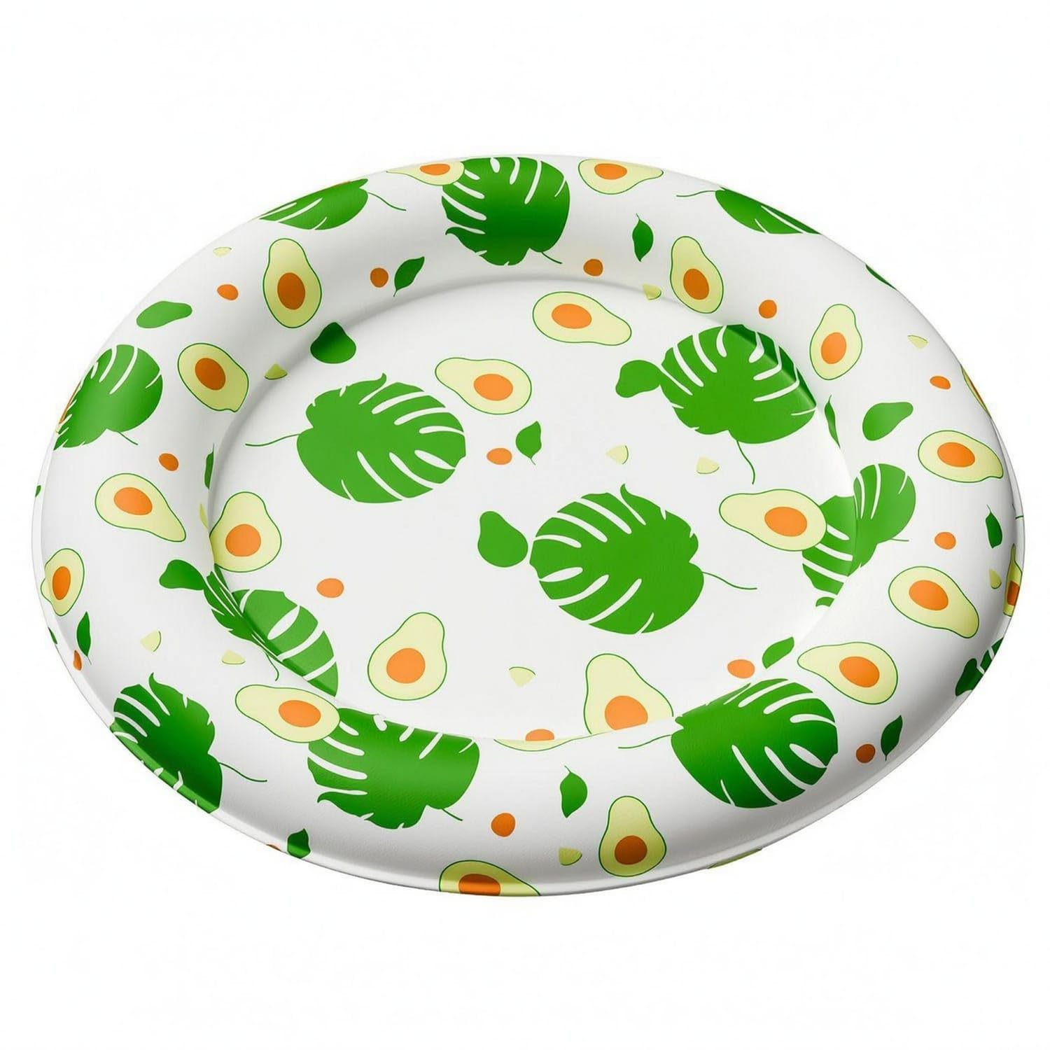 Raised Rim Donut Pet Bed Recessed Center Padded Rim Pet Bed Padded Cooling, M, Avocado