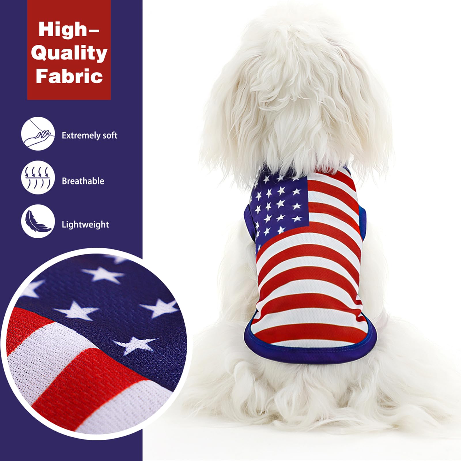 American Flag Inspired Dog Vest: Perfect Dog Shirt, Ideal Tank Top For Everyday Wear, Independence Day Celebrations Crafted Mate
