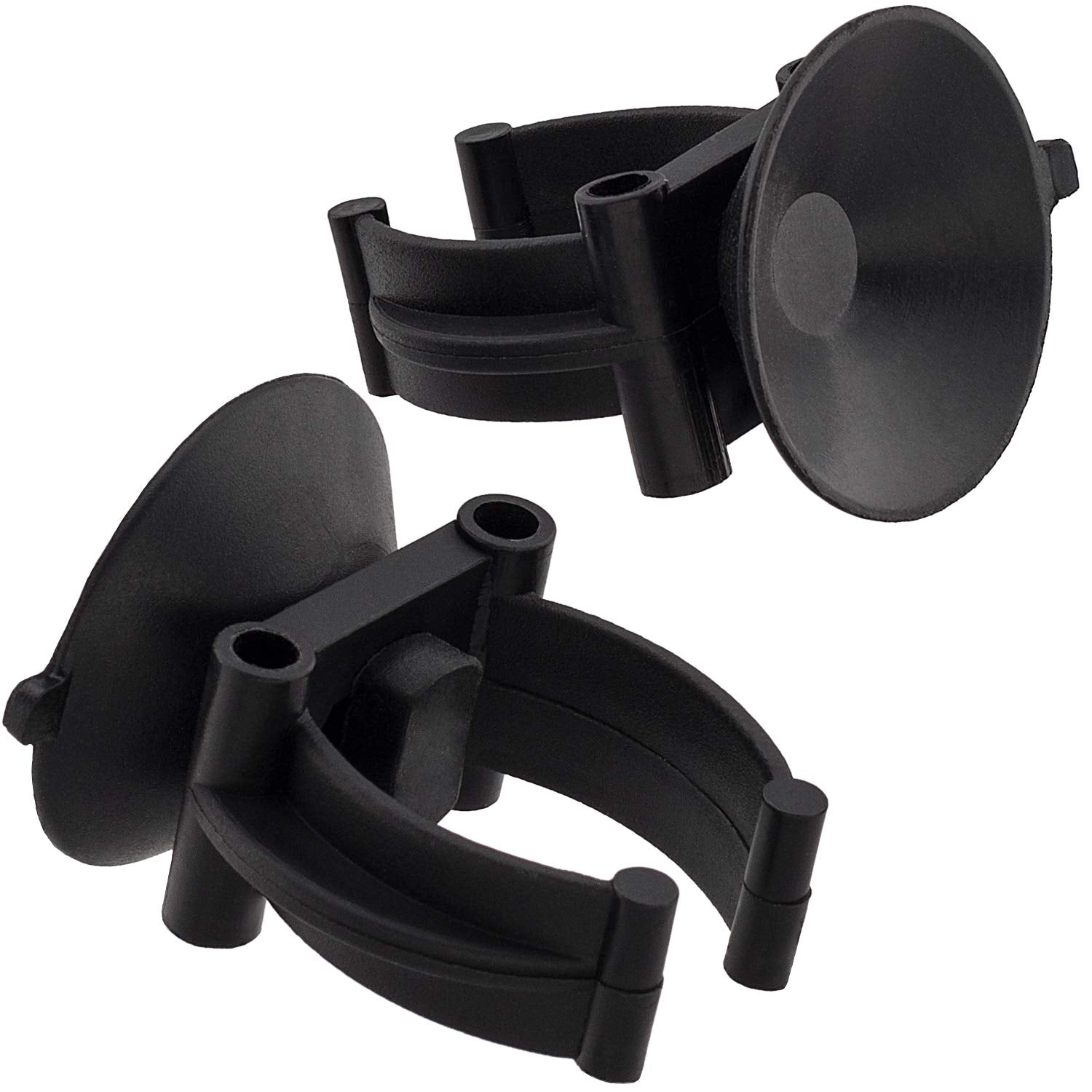 Oiiki 10 Pcs Aquarium Heater Suction Cups With Clips, Air Hose Tube Holders Clamps For Fish Tank (Black)