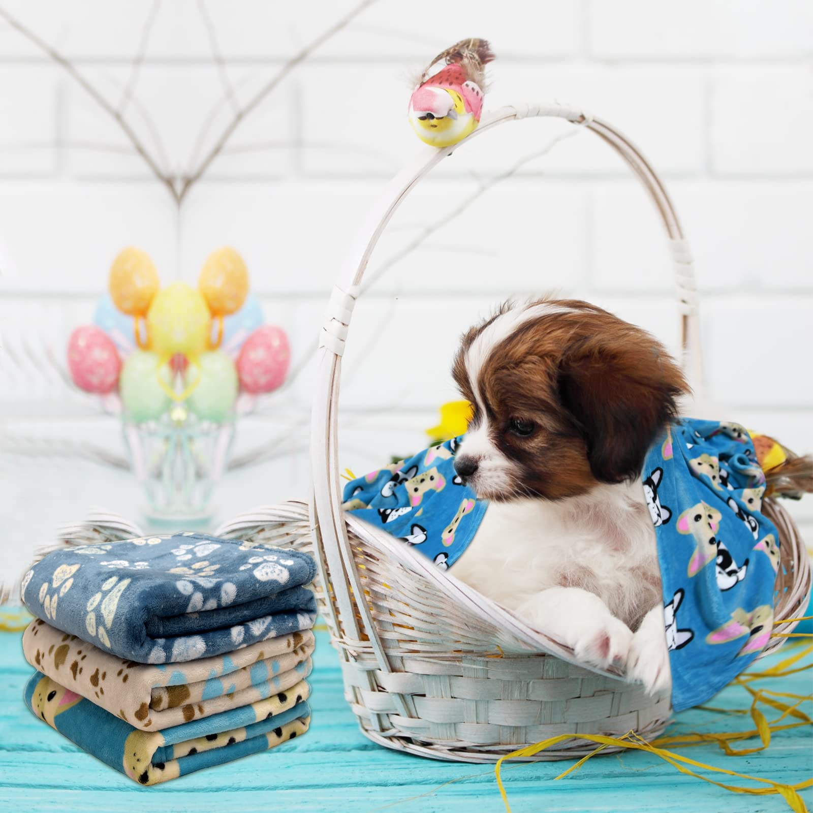 1 Pack 3 Blankets For Dogs Blankets For Medium Dogs Puppy Dog Blanket Super Soft Fluffy Premium Fleece Pet Blanket Flannel Throw For Dog Puppy Cat Paw Blanket(23X16 Inch)