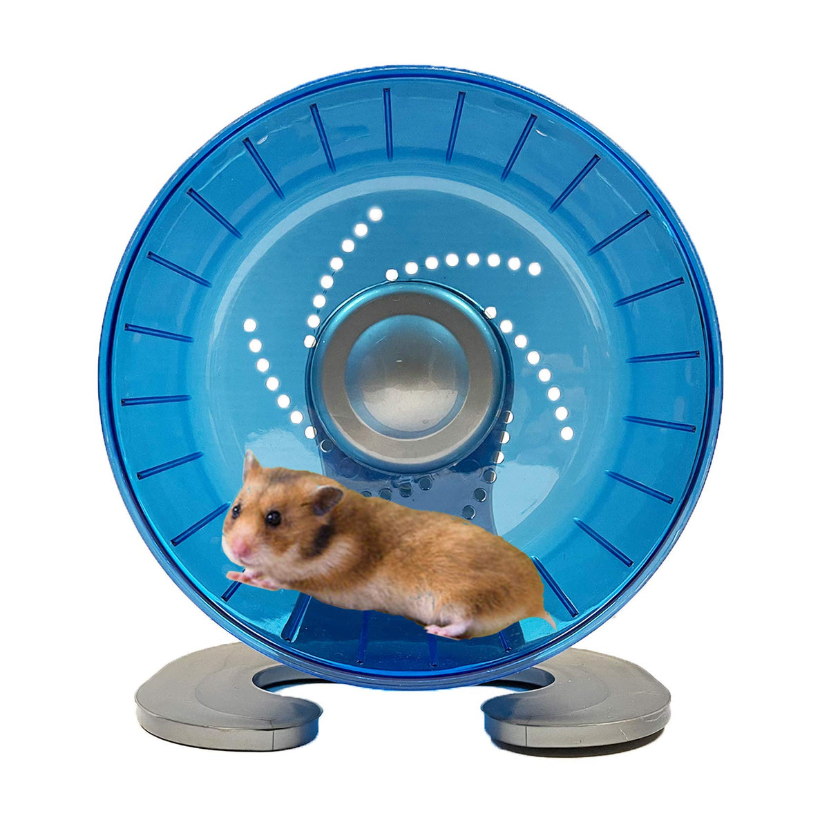 Petest Hamster Exercise Wheel, Silent Spinner Hamster Running Wheels, Diameter 6.7 Inch, Blue