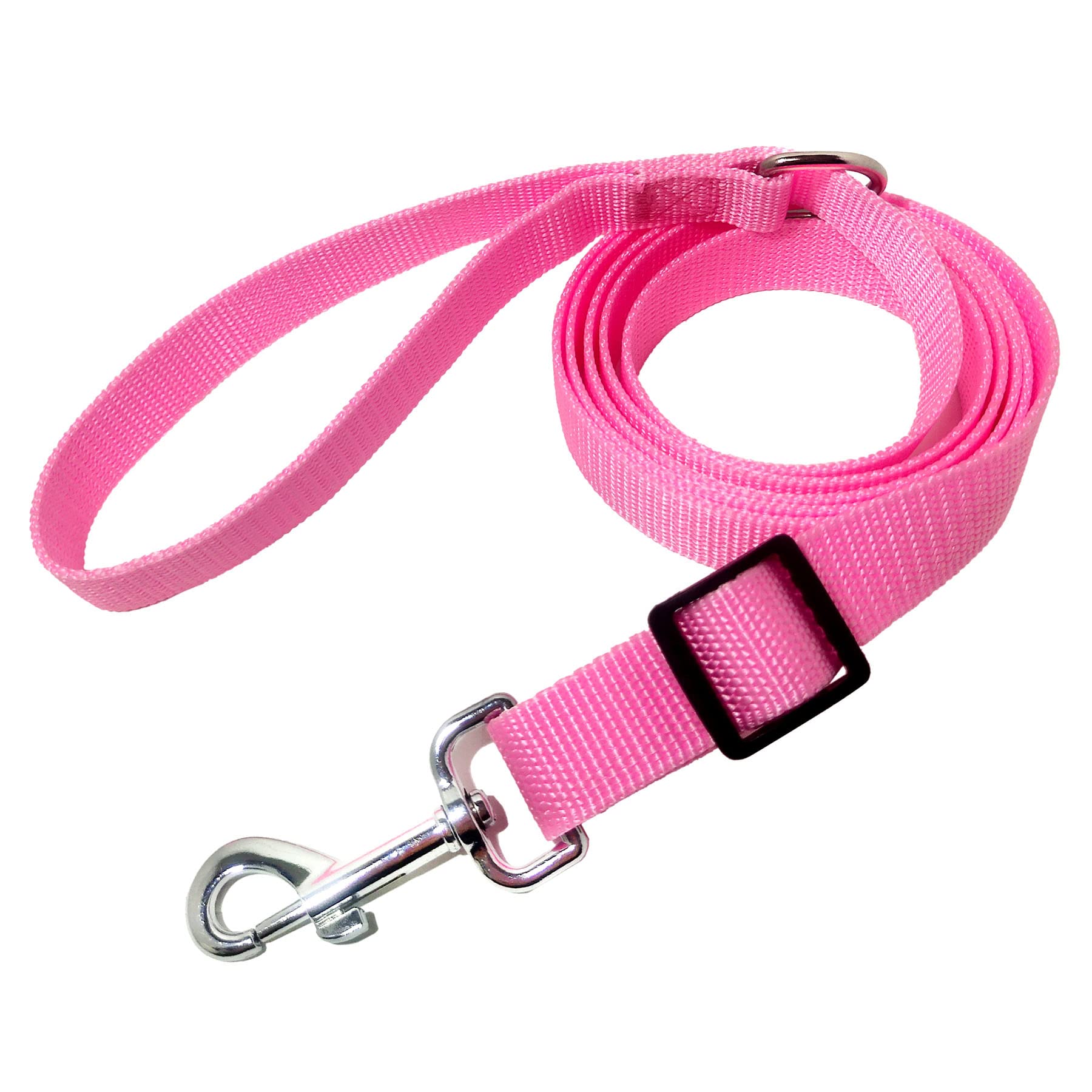 6Ft/ 10Ft Adjustable Dog Leash, Nylon Dog Leashes For Medium Large Dogs (6Ft, Pink)
