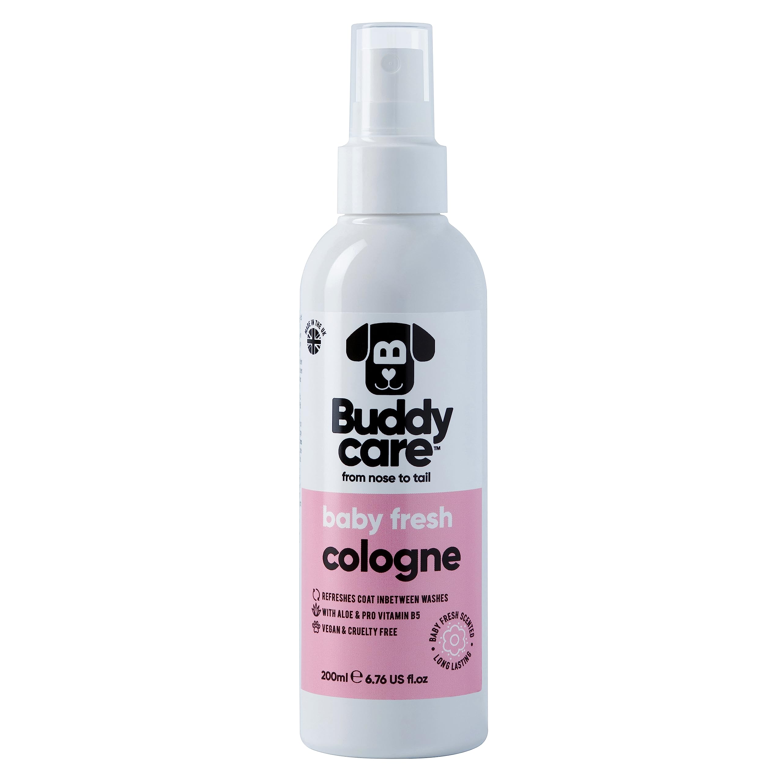 Buddycare Dog Cologne - Baby Fresh - 200Ml - Delicate And Powdery Scented Dog Cologne - Refreshes Between Dog Washes