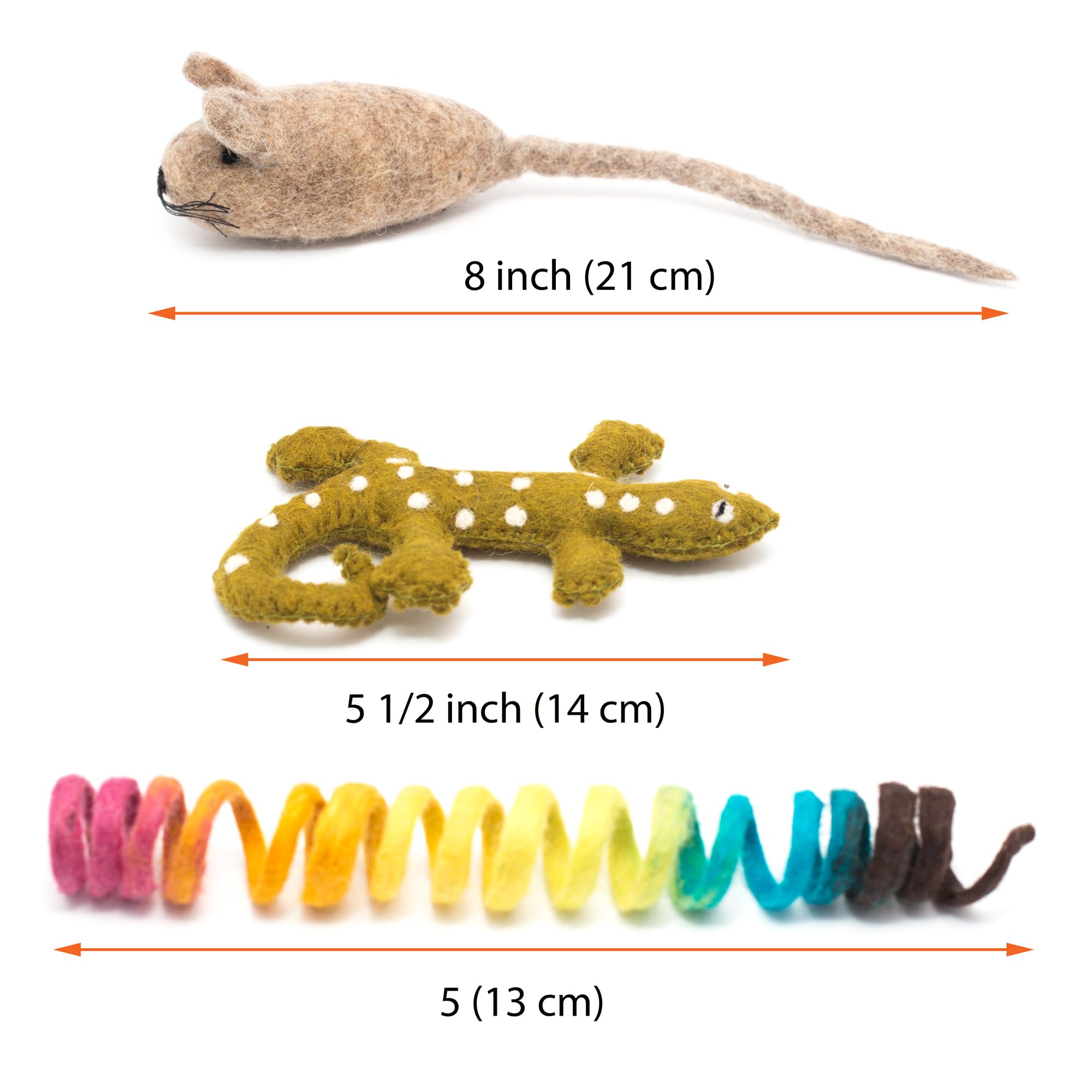 Glaciart One Wool Cat Toy Set With Catnip | Cute Cat Toy For Interaction & Boredom Relief, Encourages To Exercise, Explore & Pla