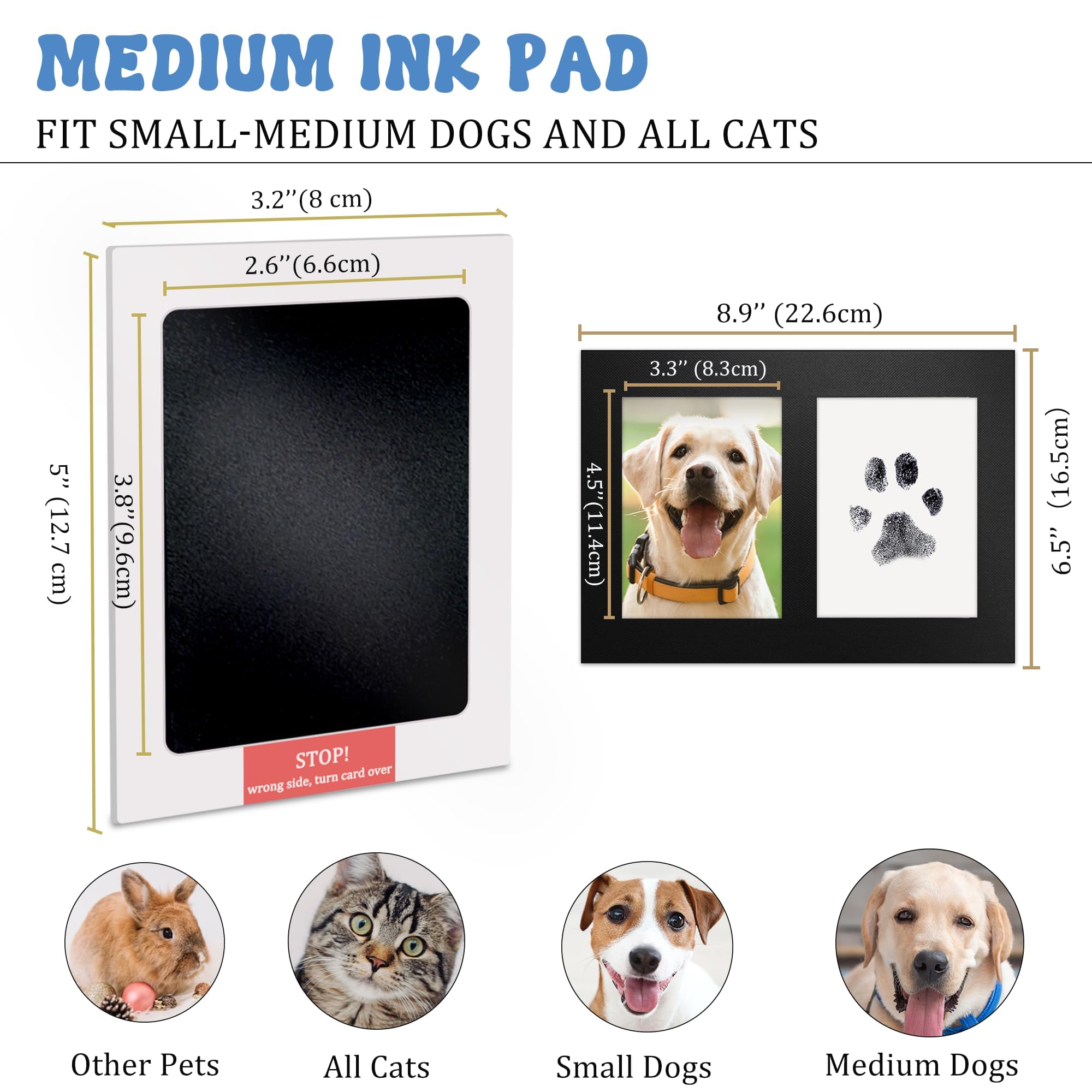 Mypawlets Inkless Paw Print Kit,Mess-Free Paw Print Stamp Pad For Dogs Cat,Pet Safe Clean Touch Ink Pad,Dog Nose Print Kit,Pet P