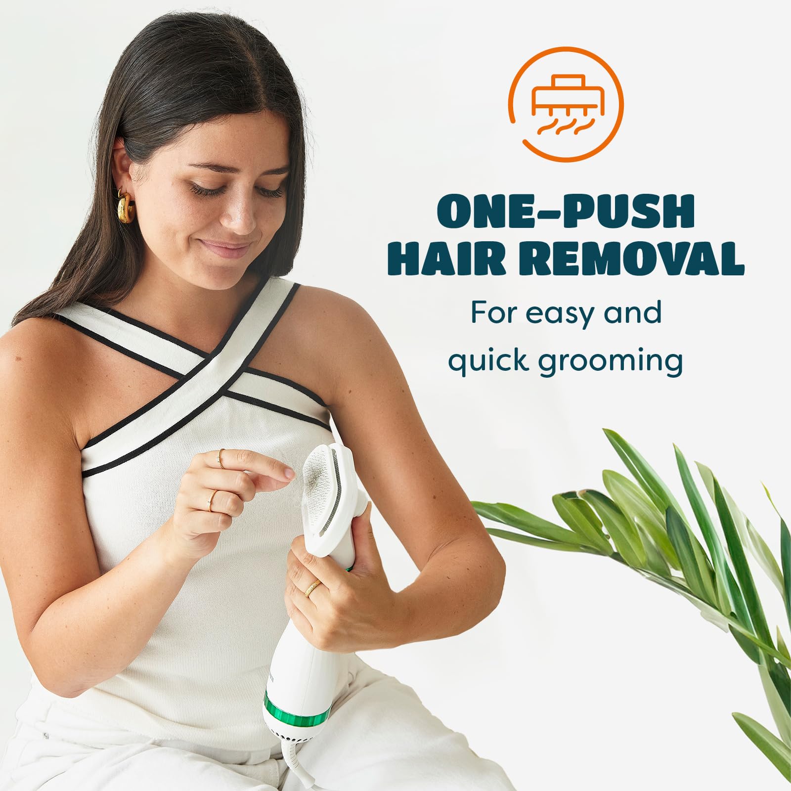 Dog Hair Dryer For Dogs & Cats | Portable And Quiet 2 In 1 Pet Hair Dryer With Self Cleaning Slicker Brush | Cat & Dog Blower Grooming Dryer | Professional Pet Blow Dryer | Adjustable Temperature