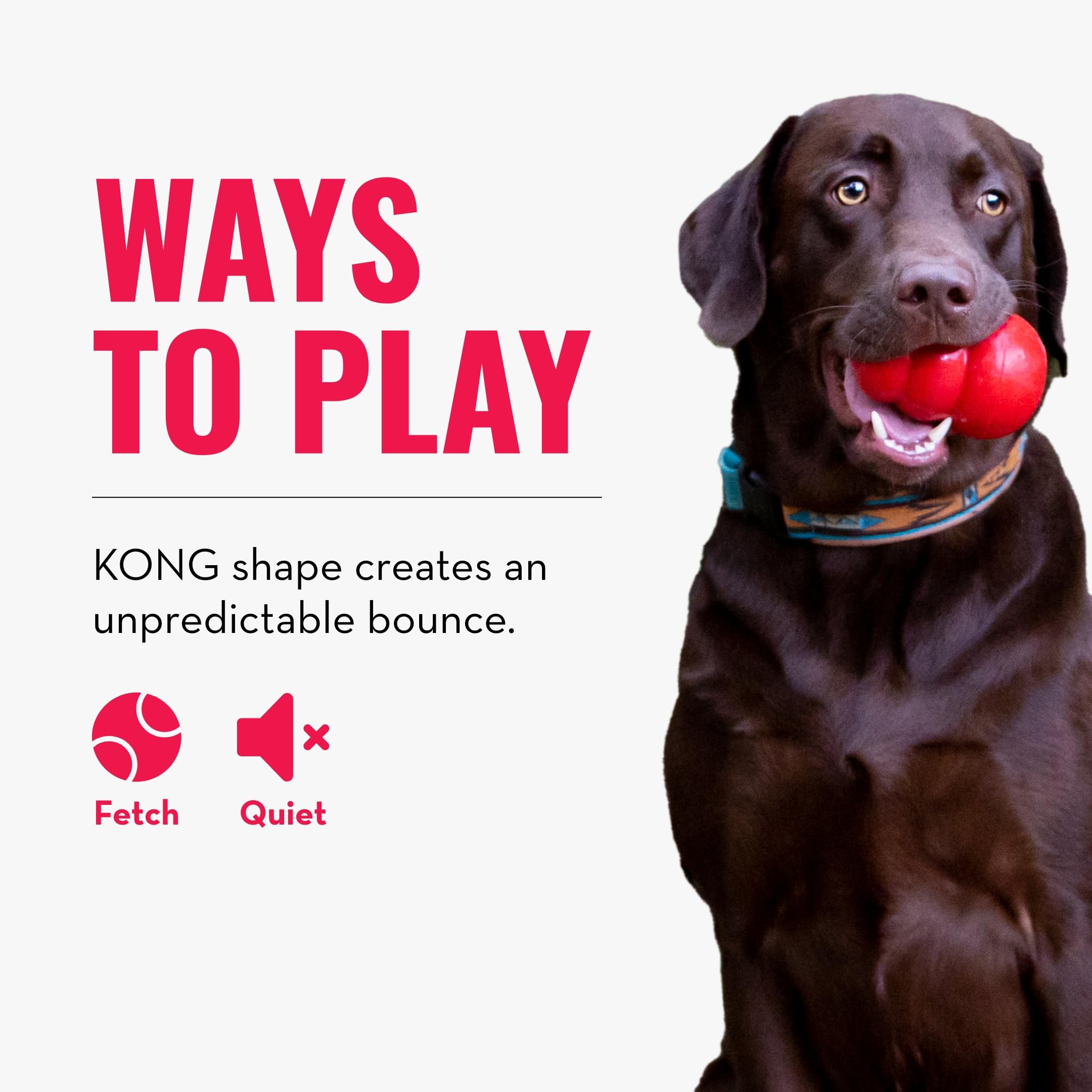 KONG Bounzer X-Large Dog Toy - Red, Durable Material, Perfect for Playtime, 1 Count