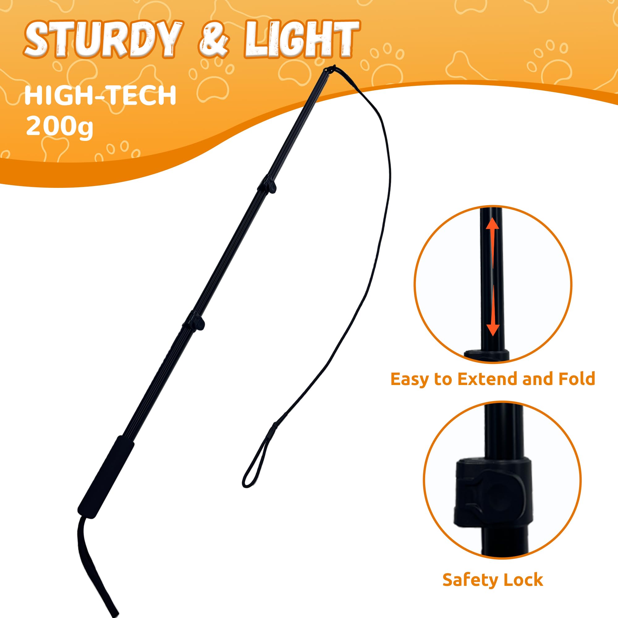 Gretmix Flirt Pole For Dogs, Interactive Dog Toys Extendable Teaser Wand With Lure Chewing Toy, Chase And Tug Of War For Small M