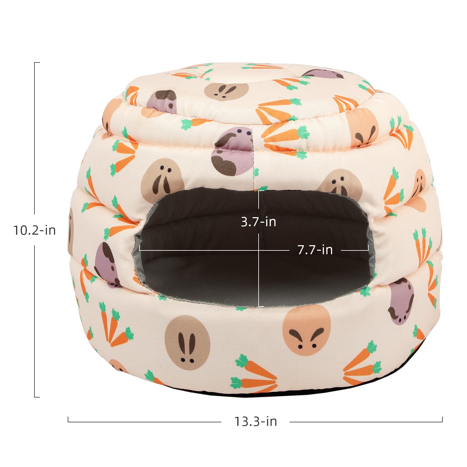 Niteangel Bunny Bed Big Guinea Pig Cave House Hideout For Rabbit Ferret Chinchilla Degu Hedgehogs Squirrel And Other Small Animals