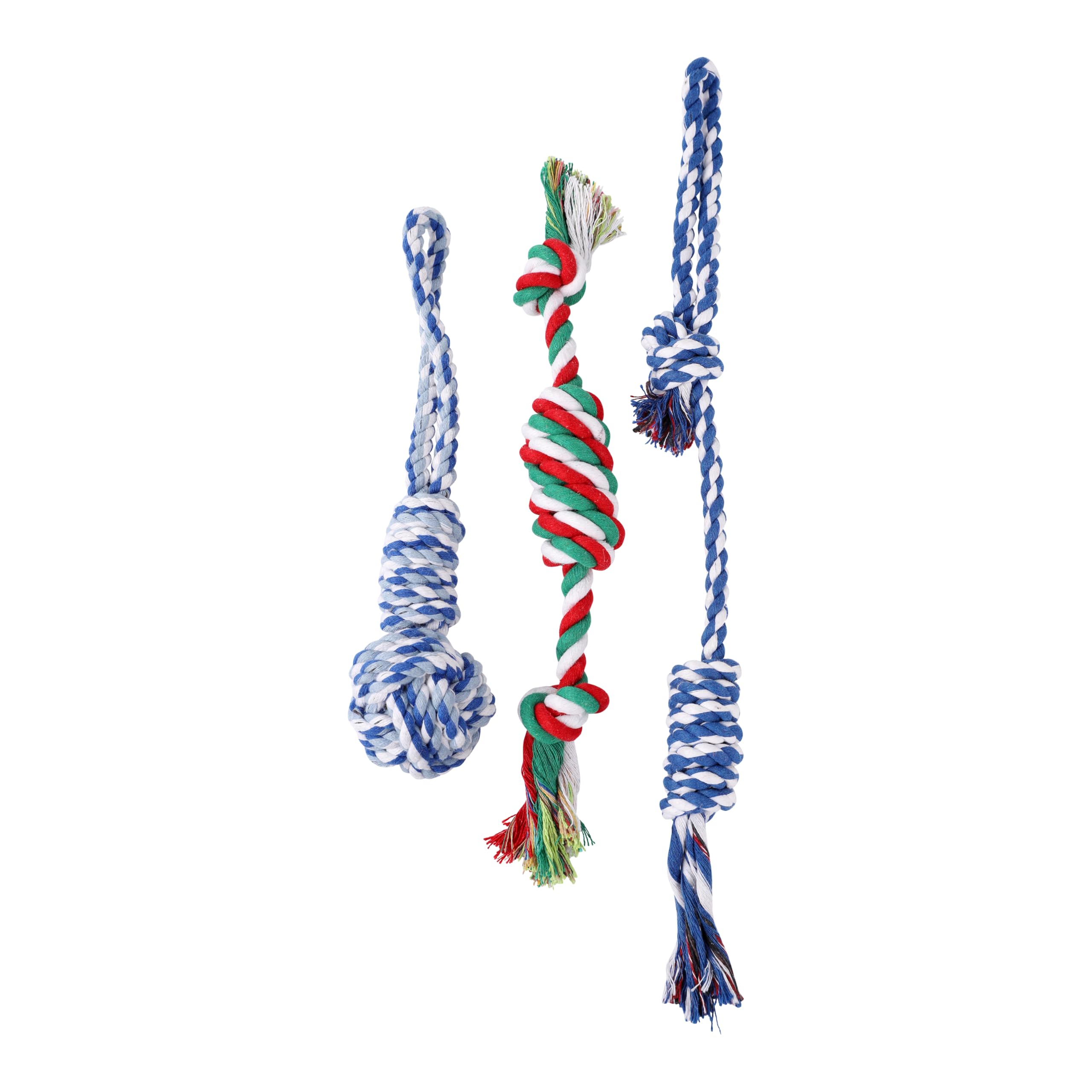 Mqumd Dog Rope Toy, Indestructible Cotton Ropes Dog Toy, Dental Cleaning And Teeth Care Dog Chew Toy, Interactive Tug Of War Pet