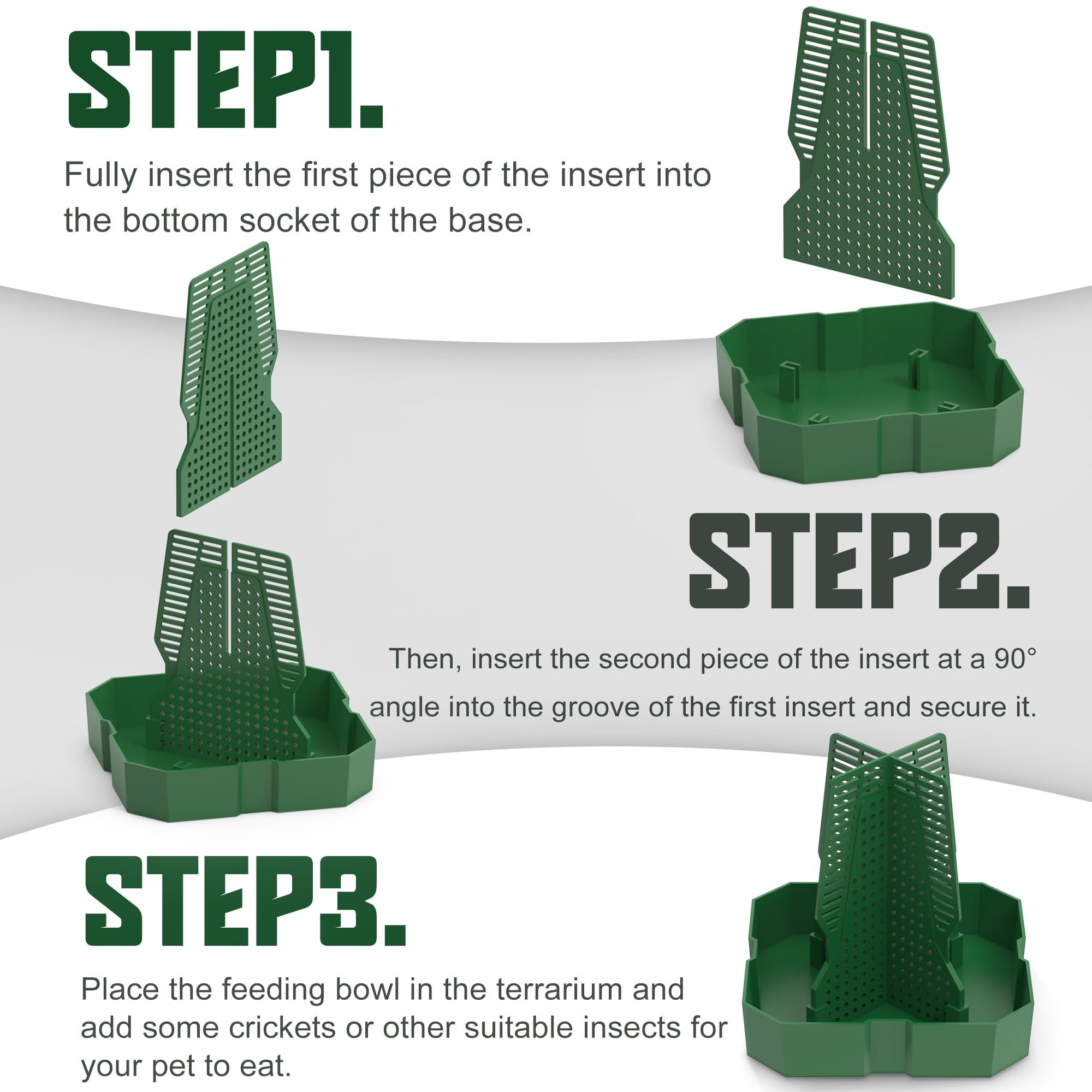 Fischuel Chameleon Feeding Bowl For Reptile Terrarium, Climbable Design For Reptile To Hunt, Suitable For Feeding Lizards, Beard