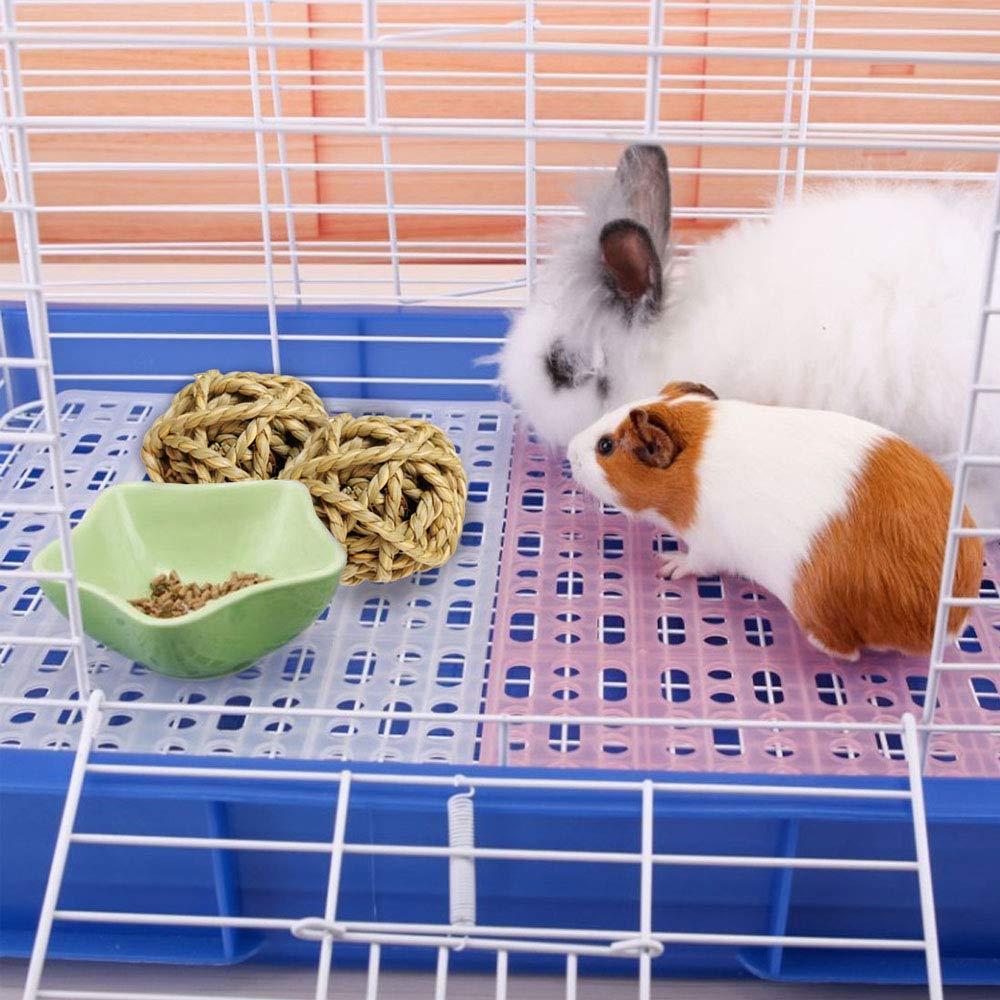 10Pcs Small Animal Ball Toy, Rabbit Activity Toy, 2.8In Large Guinea Pig Chew Toys Grass Ball For Hamsters Gerbils Bunny Rabbits Guinea Pigs