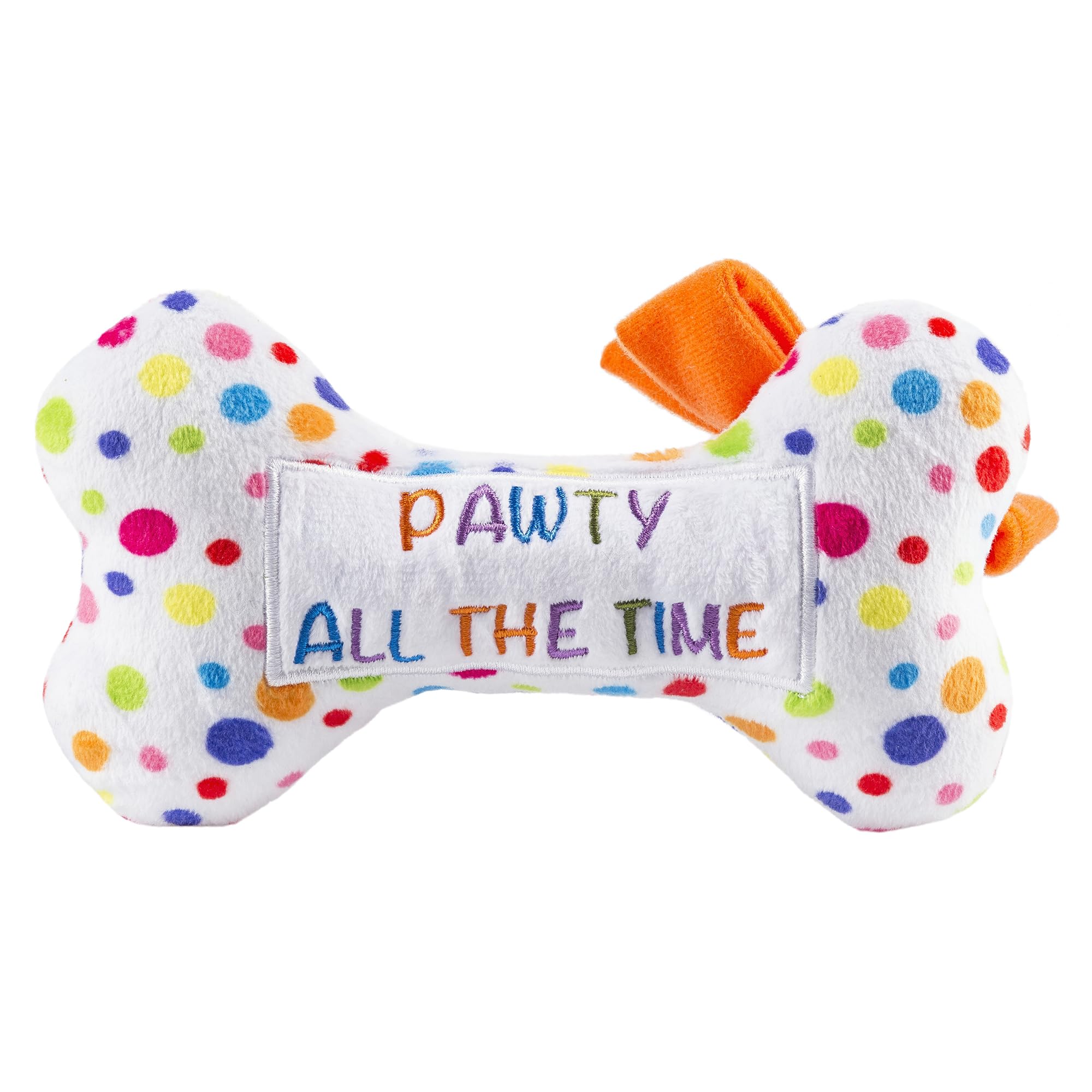 Haute Diggity Dog Happy Birthday Bone, Plush Designer Dog Toys With Interactive Squeaker, Stimulating Pet Enrichment, Machine-Wa