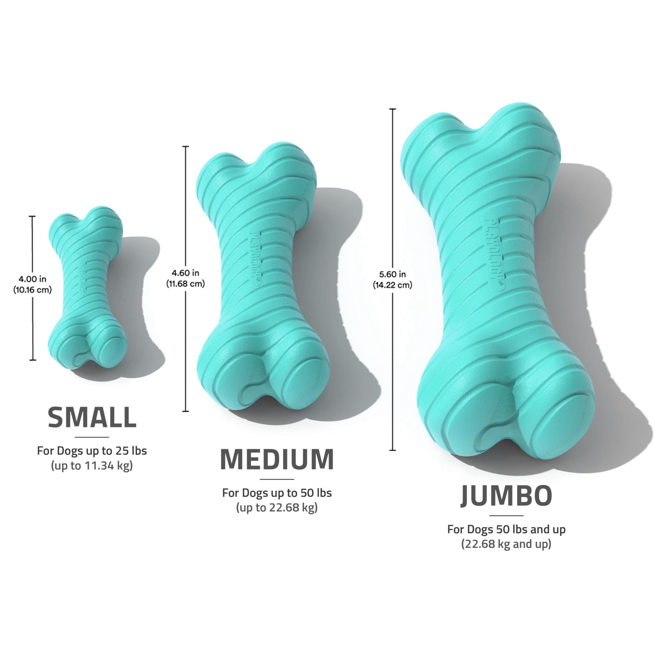 Playology Dog Toys | Dual Layer Bone Durable Chew Toy Bone for Dogs | Jumbo Peanut Butter Scented Toy - Easy to Clean and Made f