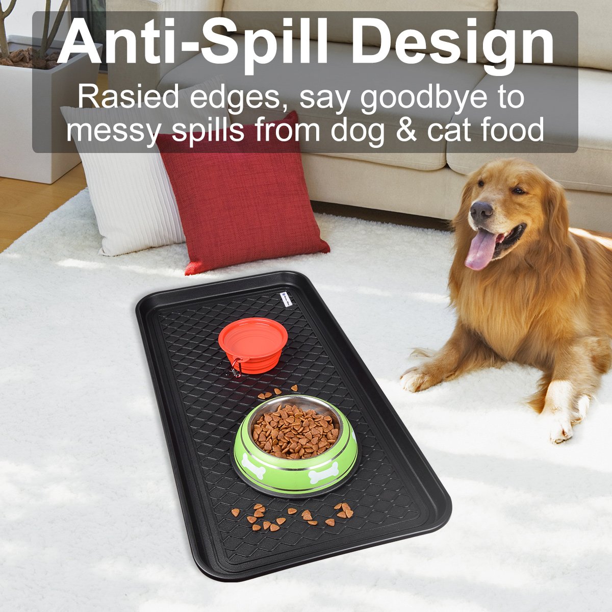 Home-Man Multi-Purpose Boot Tray Mat,Pet Bowl Tray,Dog Bowl Mat,Boot Tray For Entryway,Waterproof Trays For Indoor And Outdoor F