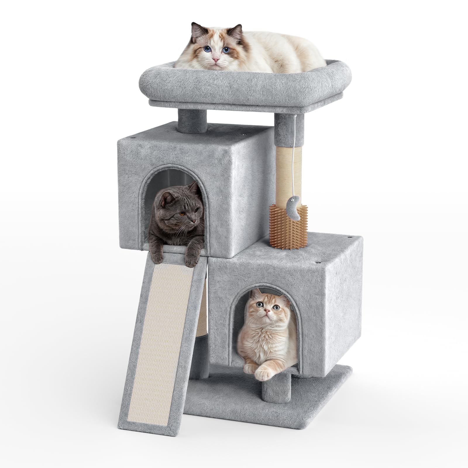 Magshion 34' Cat Tree Tower For Indoor Cats, Multi-Level Cat Condo With Extra Large Perch, Scratching Post And Sisal Ramp, Clim