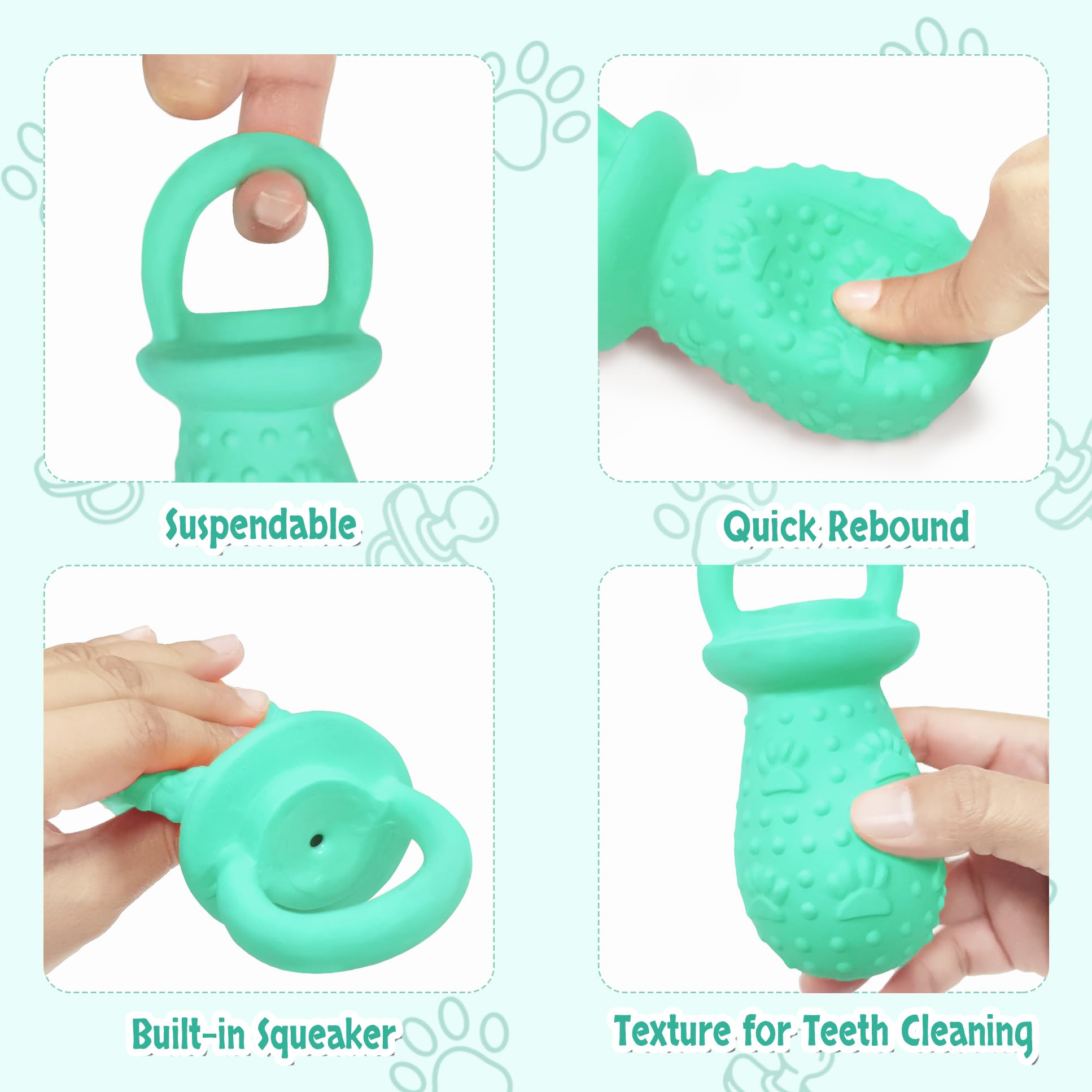 Llspet Latex Chew Dog Toys, Novelty Squeaky Pacifier Dog Toys, 5.2'' Durable Pacifier Dog Chew Toys For Small And Medium Dogs (G
