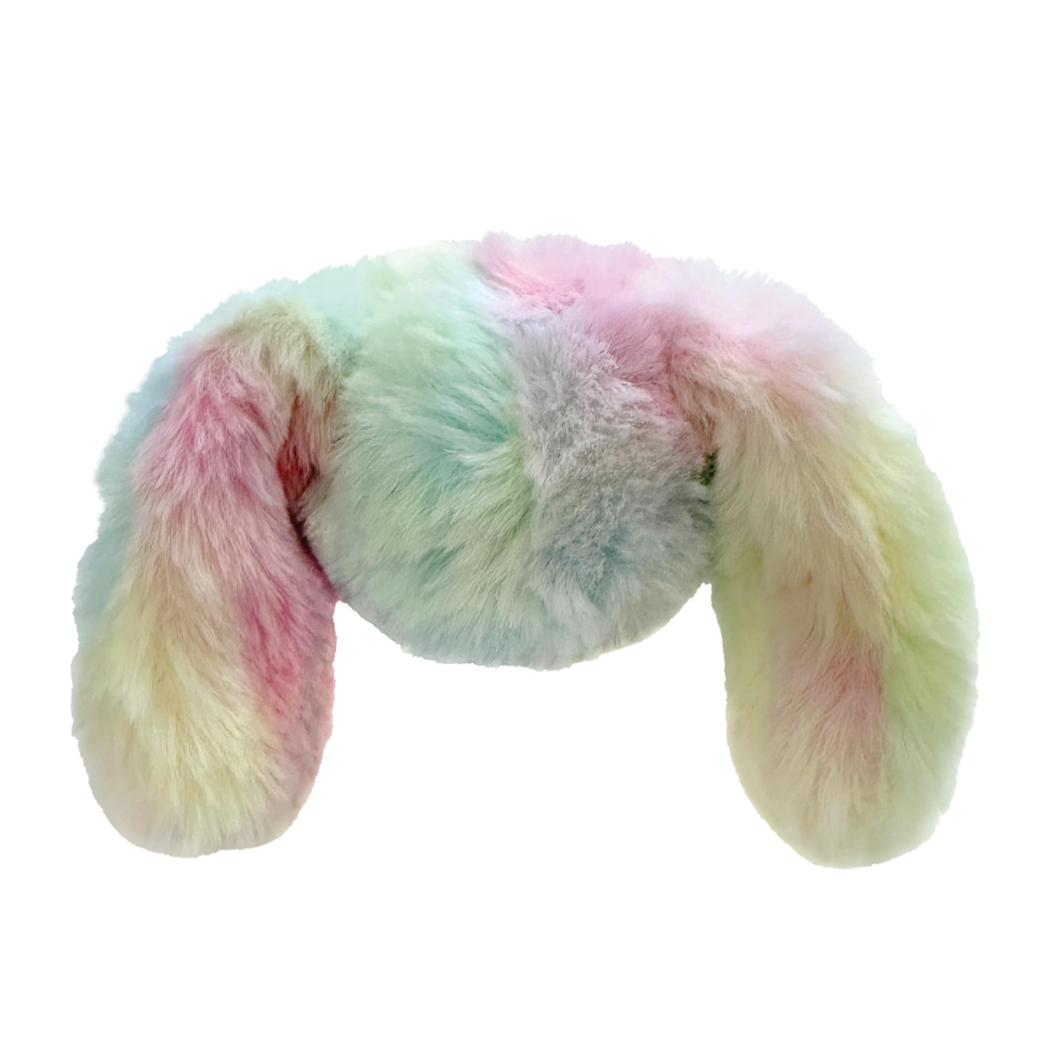 Foufit Foufoubrands Fuzzy Wuzzy 2-In-1 Tie-Dye Spiker Ball Toy For Dogs, Rainbow, Small